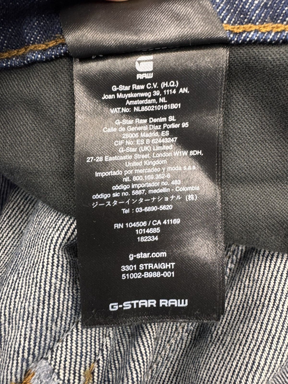 G-Star G-Star Raw Men 3301 Straight Denim Jeans Dark Blue W31 Size US 31 - 11 Thumbnail