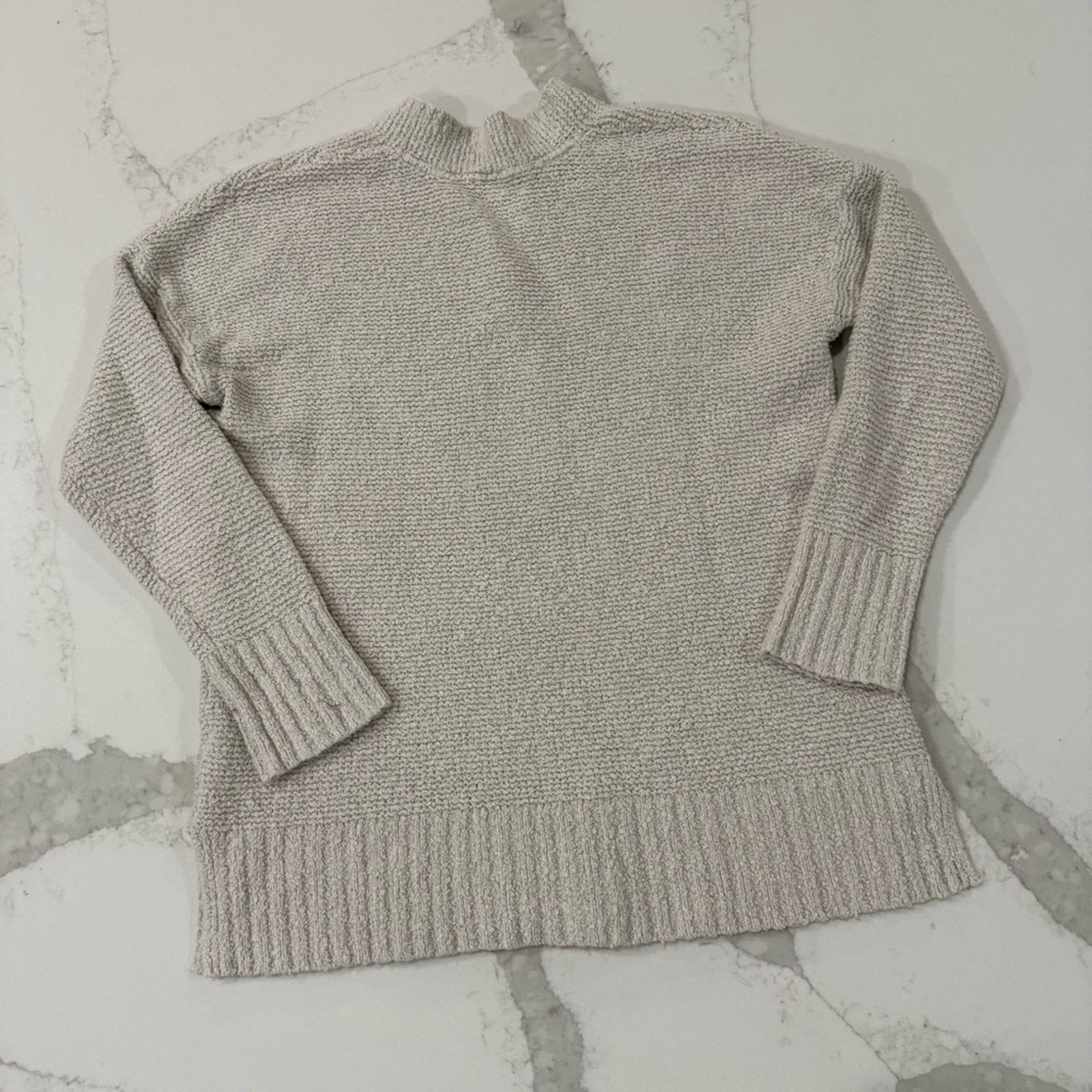 J. Jill J. Jill Textured VNeck Cotton Blend Cozy Sweater Women Small Size S / US 4 / IT 40 - 6 Thumbnail