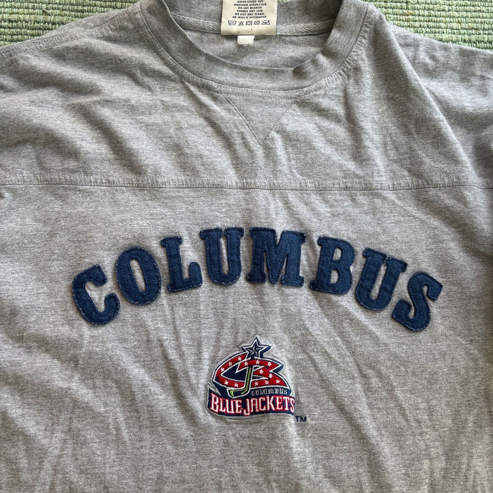Lee × NHL × Vintage Vintage 1990s Columbus Blue Jackets Thick Cotton Tee Shirt Size US L / EU 52-54 / 3 - 2 Thumbnail