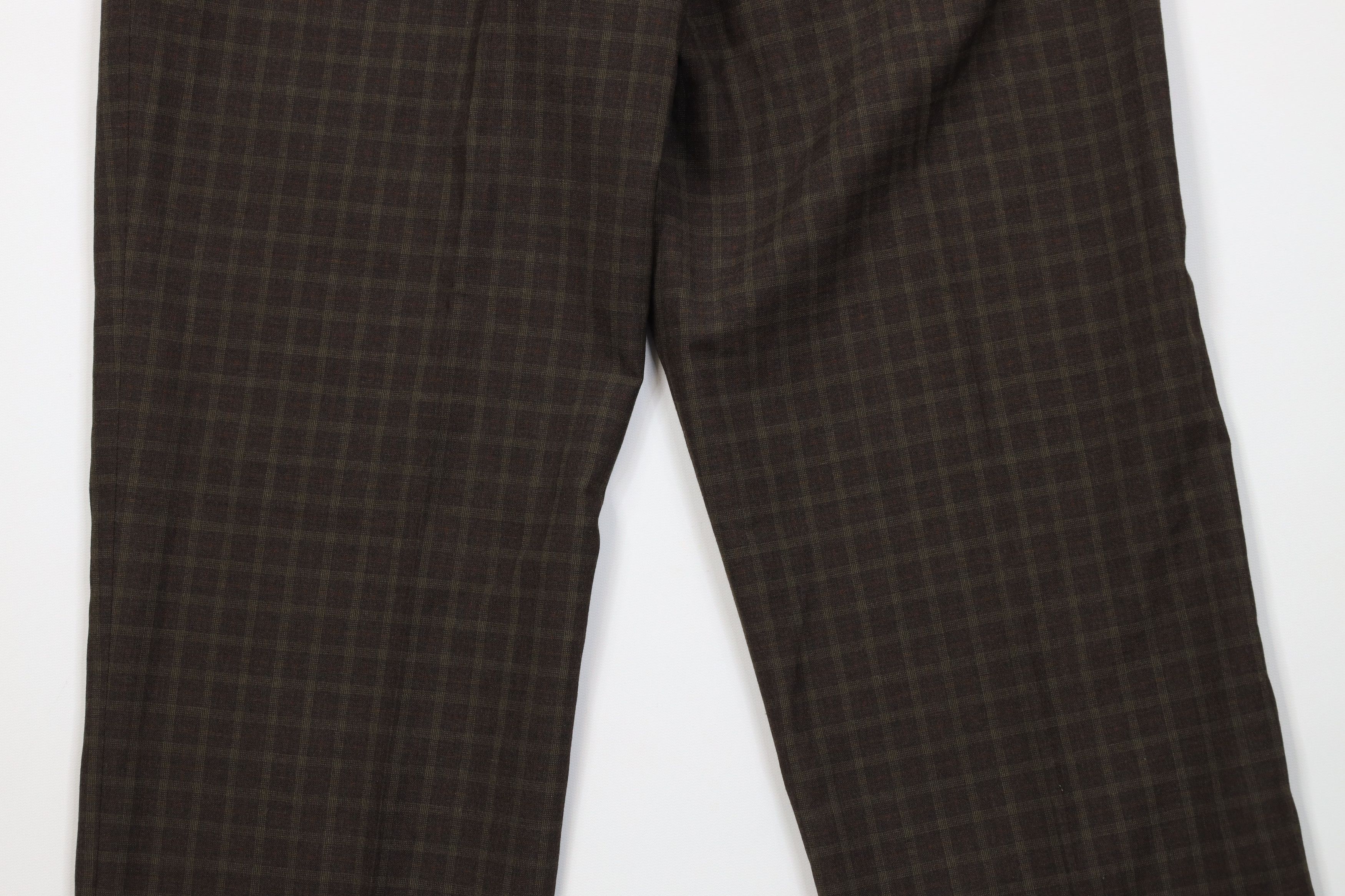 Vintage Vintage Y2K Streetwear Wide Leg Chino Pants Brown Plaid Size US 34 / EU 50 - 11 Thumbnail