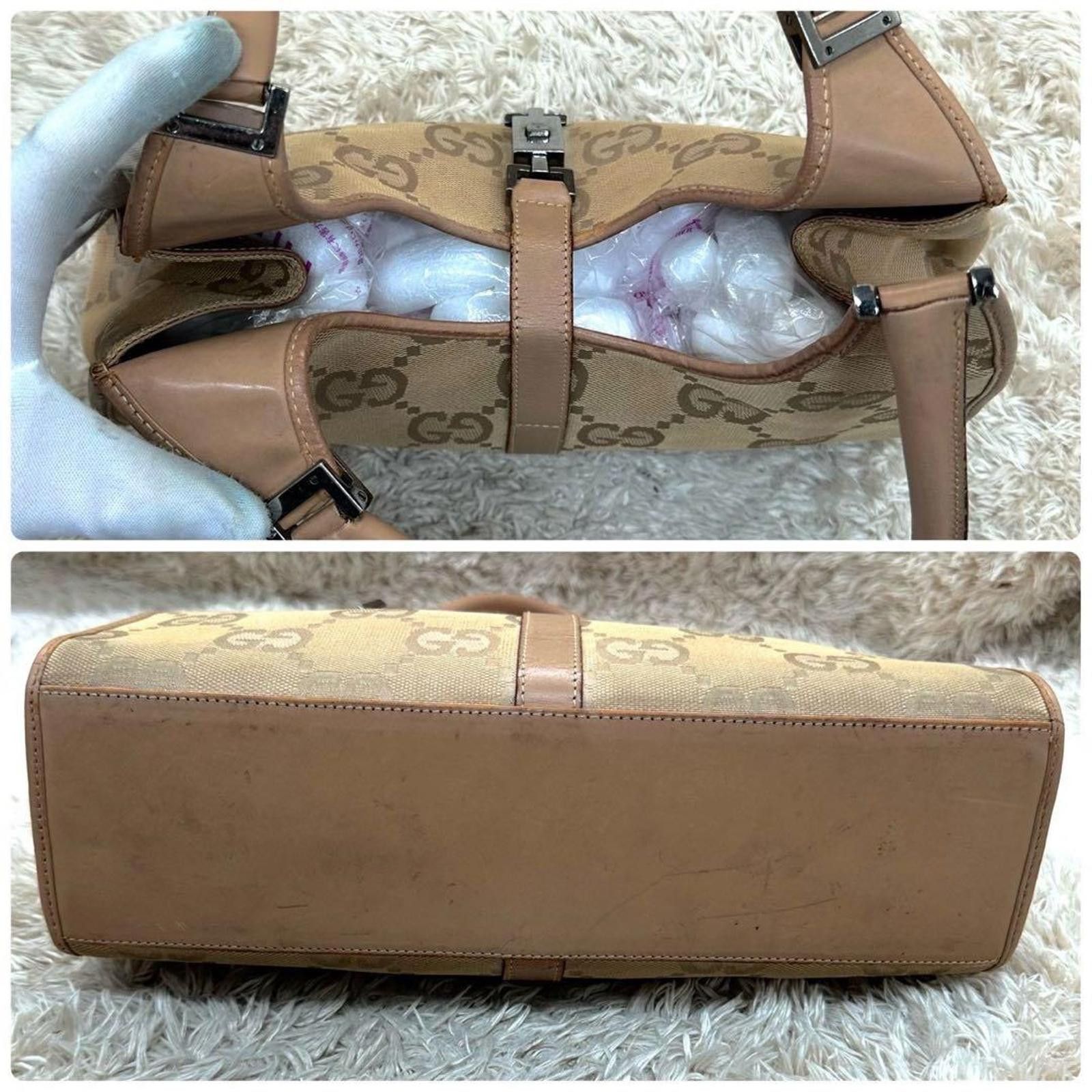 Gucci Gucci - Beige Monogram Canvas Shoulder Bag Size ONE SIZE - 6 Thumbnail