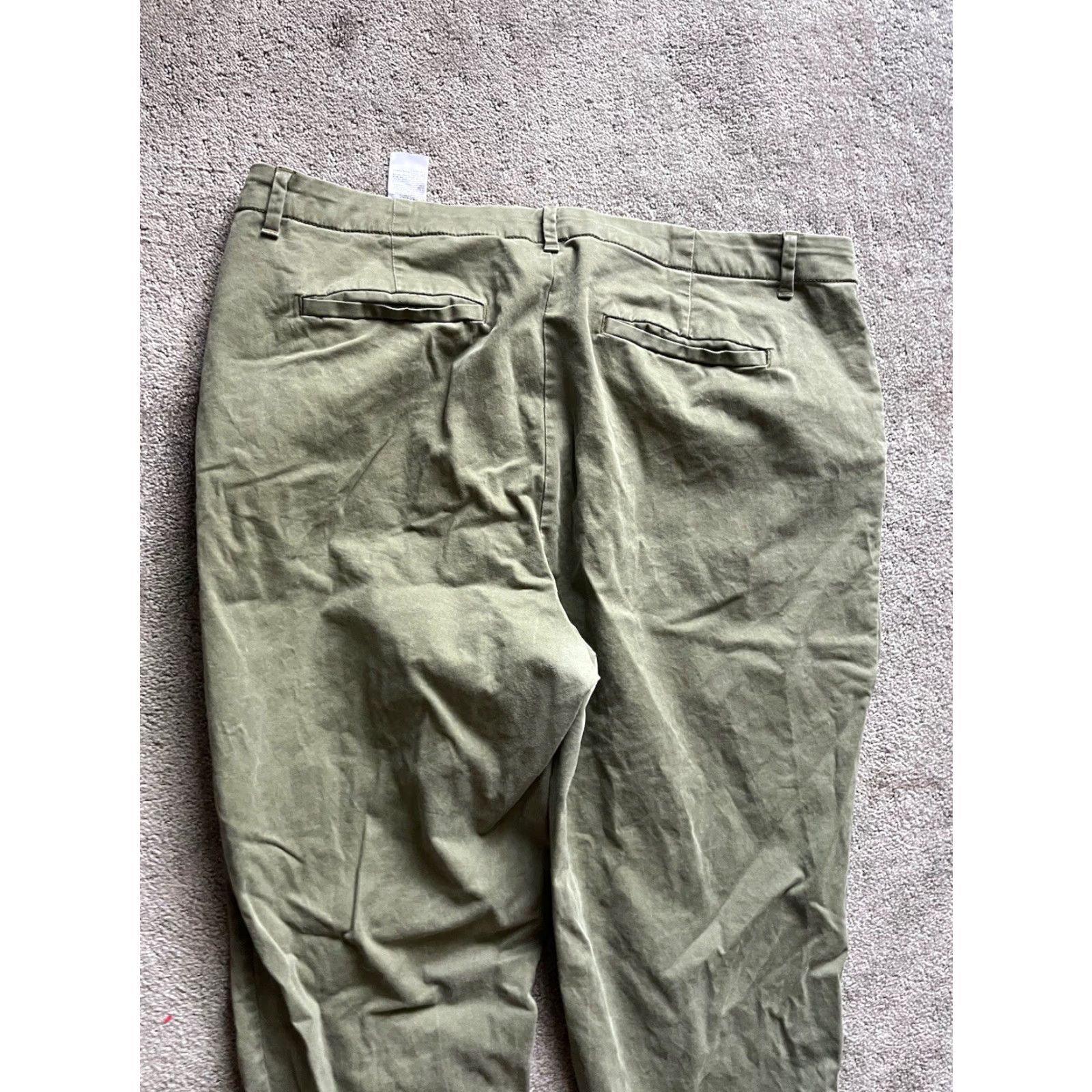 Banana Republic VINTAGE Banana Republic Slim Fit Chino Pants Women 18 Green Adult Regular Size Green 18 Women Size 40" / US 18 - 2 Thumbnail