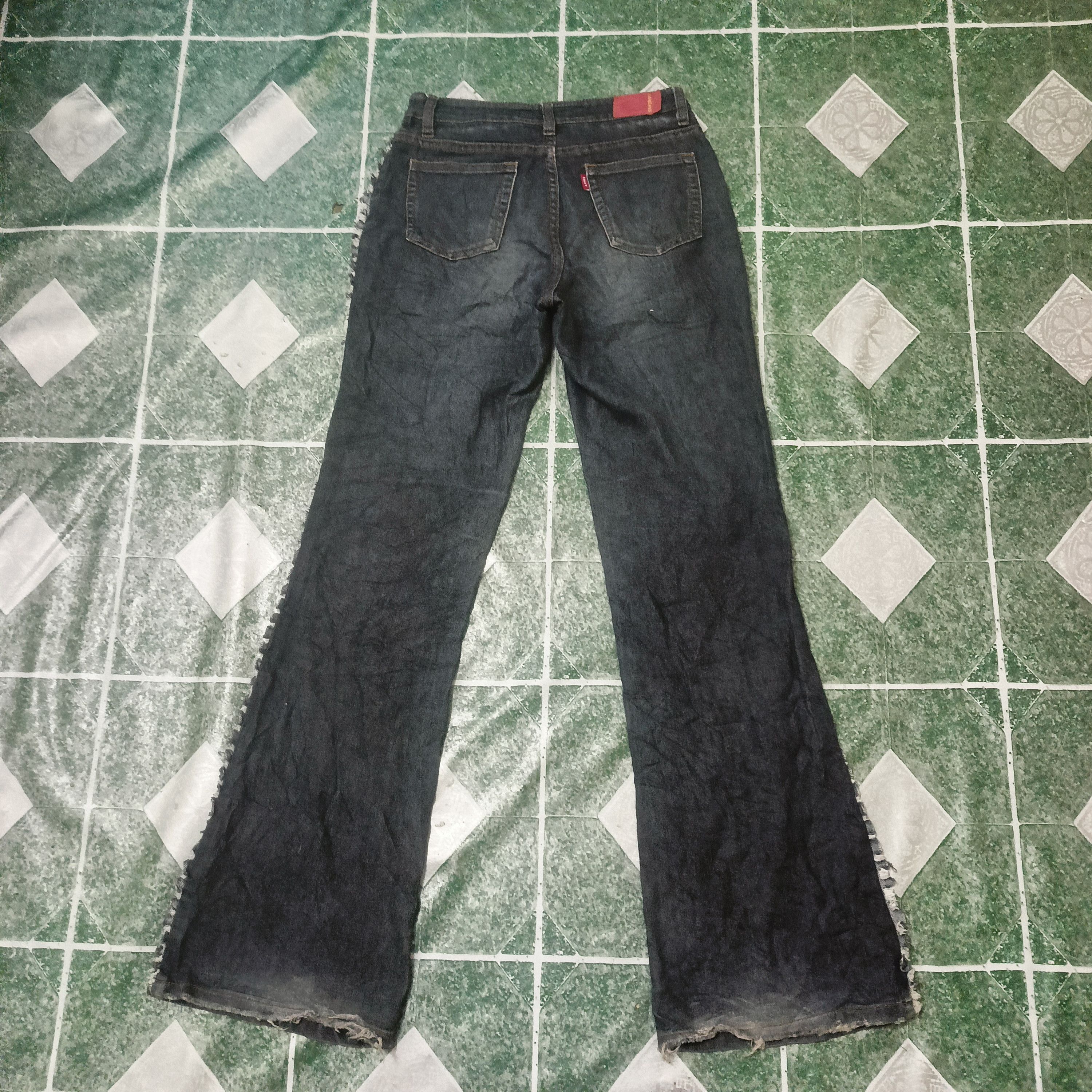 Japanese Brand Lan Jeans Flared Ripped Bootcut Size 27" / US 4 / IT 40 - 12 Thumbnail