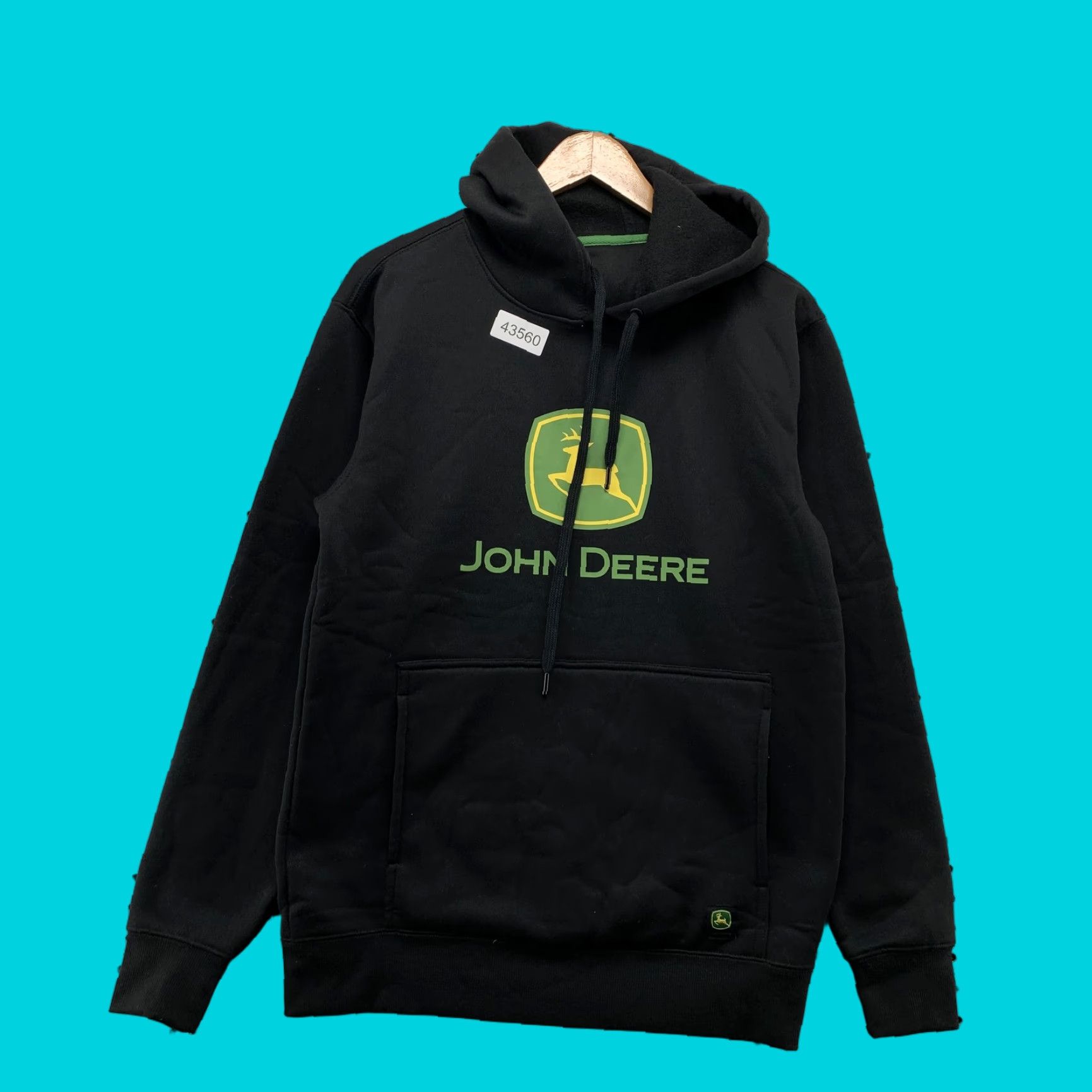 John Deere VINTAGE John Deere Hoodie Sweatshirt Black Mens Small Pullover Hooded Size US S / EU 44-46 / 1 - 1 Thumbnail