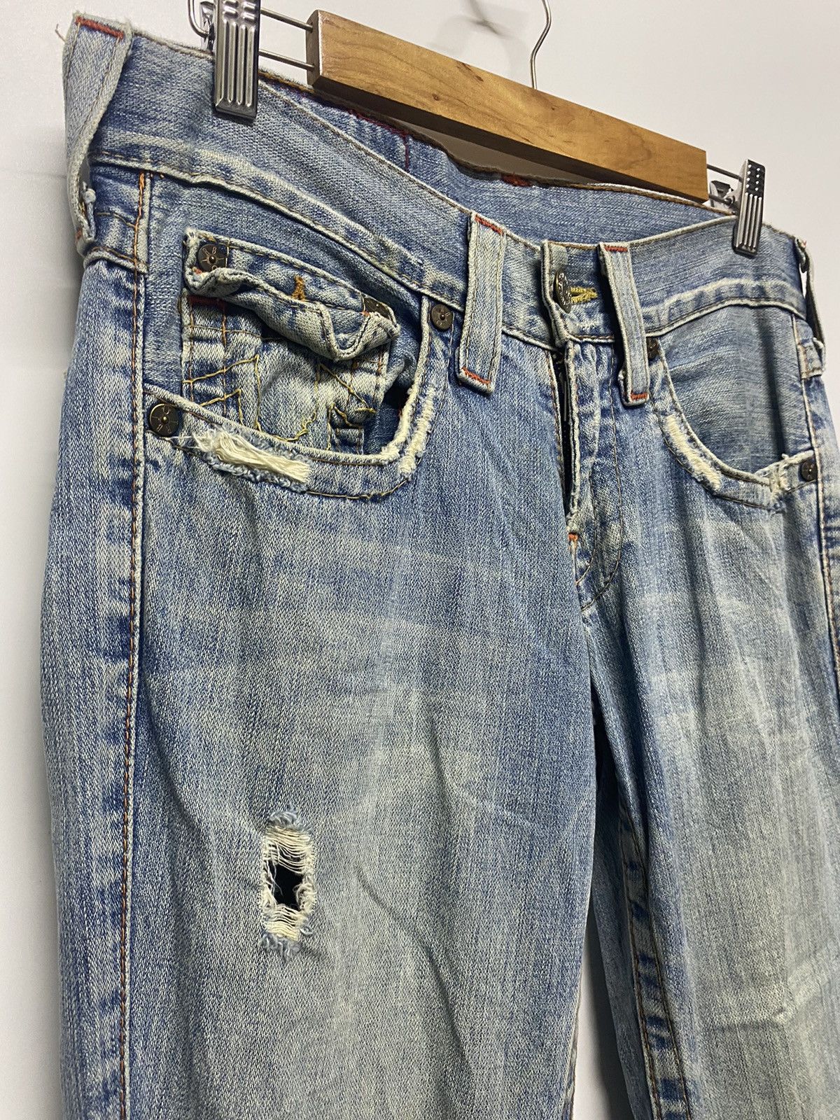 True Religion True Religion Distressed Denim Jeans Bootcut Pant Sec. Joey Size US 32 / EU 48 - 7 Thumbnail