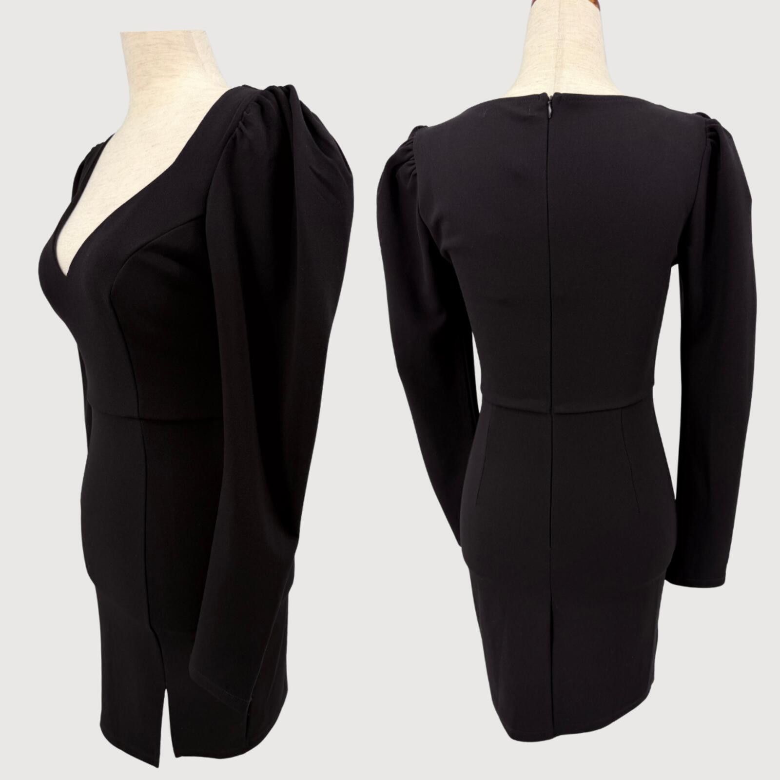 Other Hello Molly Puff Sleeve Bodycon Mini Dress Black XS Size XS / US 0-2 / IT 36-38 - 3 Thumbnail