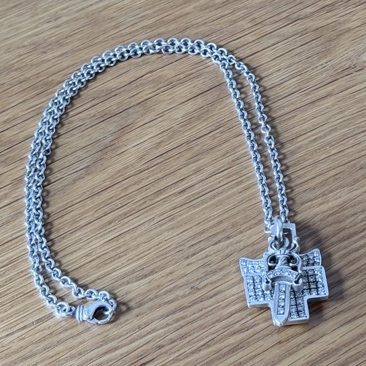 Chrome Hearts Chrome Hearts Three Trinkets Pavé Diamond Pendant & 24”chain Size ONE SIZE - 15 Thumbnail