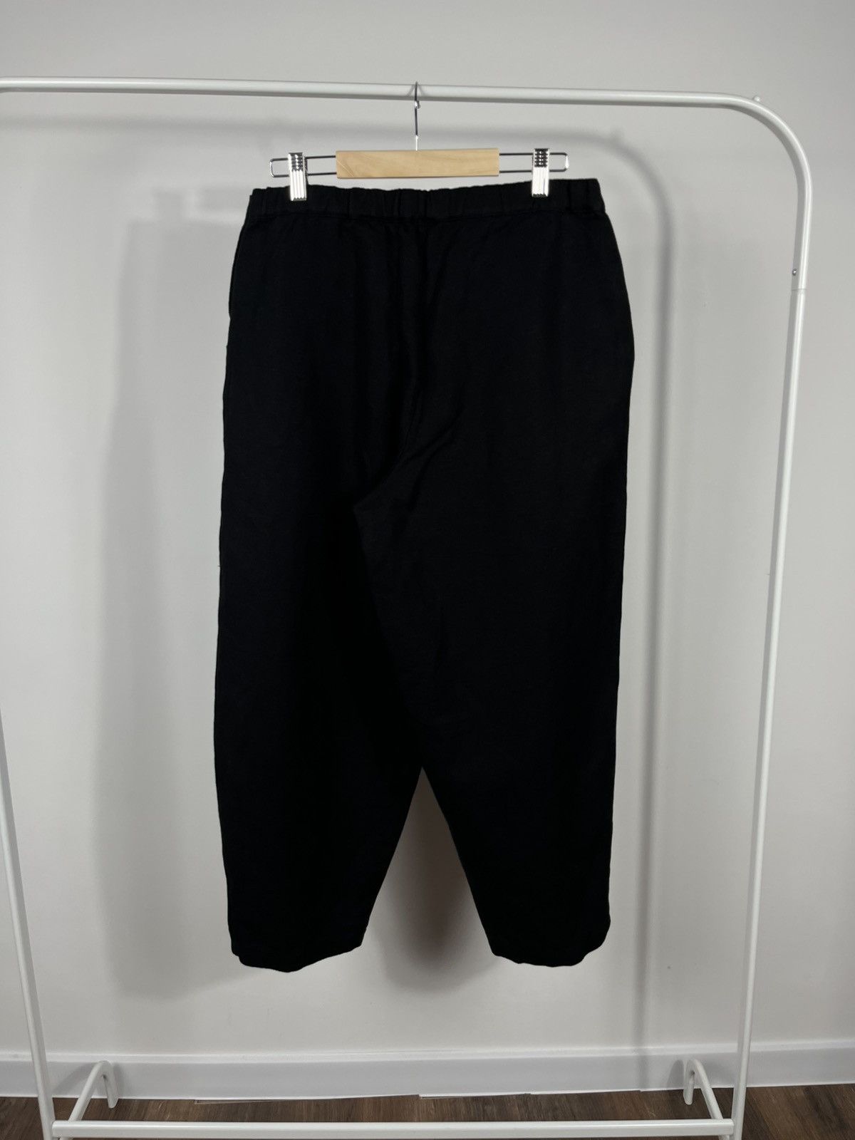 Gudrun Sjoden Gudrun Sjödén Black Baggy Linen Pants Organic Cotton Blend Size 28" / US 6 / IT 42 - 14 Thumbnail