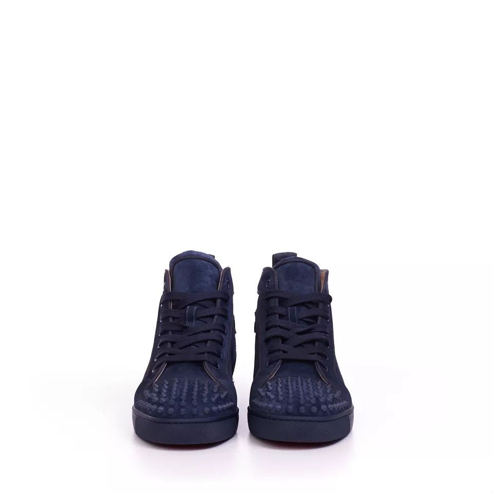 Christian Louboutin o1s1wg110924 Lou Spikes Orlat High Sneakers in Blue Size US 11 / EU 44 - 4 Thumbnail