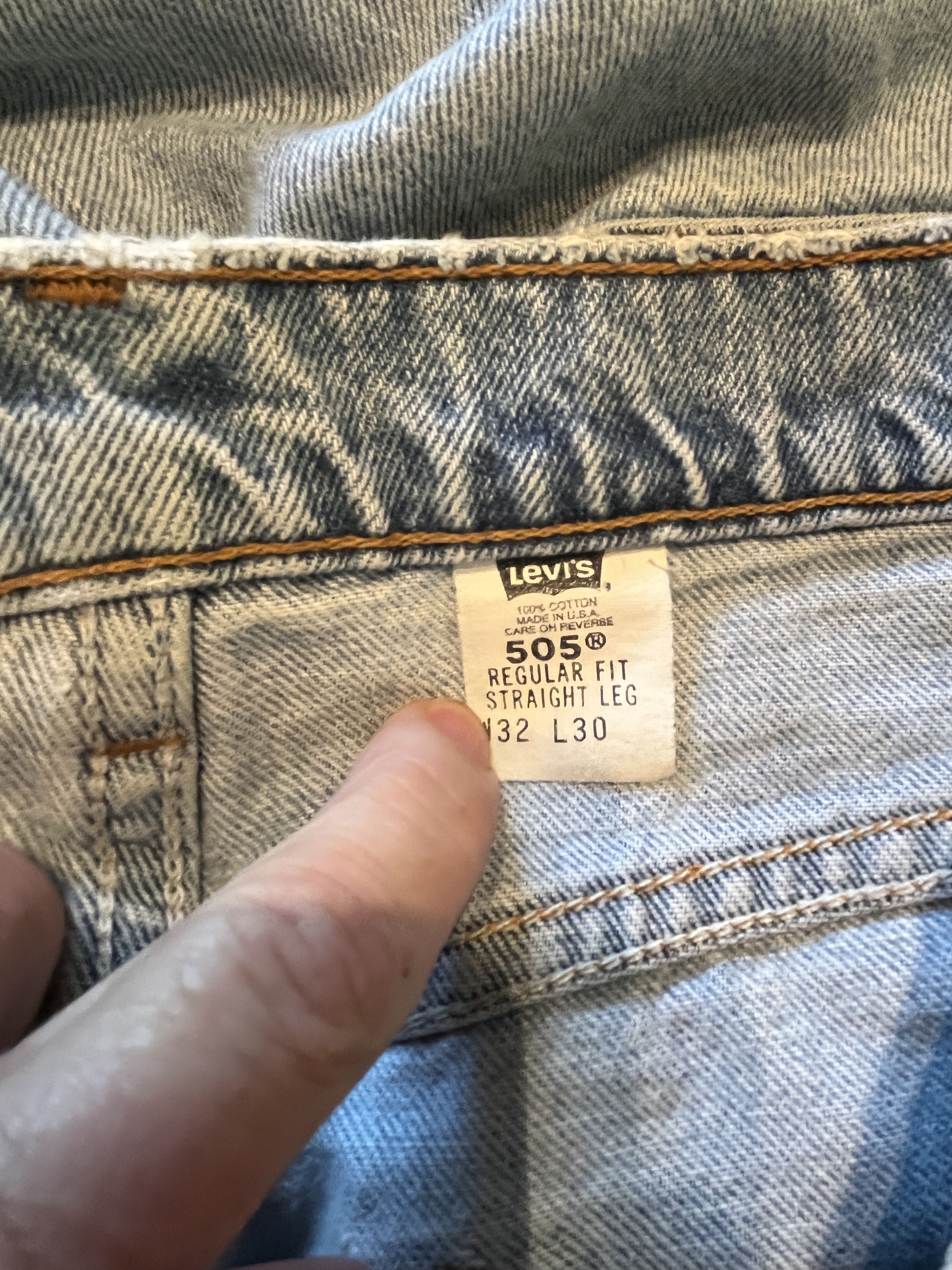 Levi's Vintage Clothing Vtg 90s Levis 505 Custom Butterfly Rhinestone Jeans 32x30 Size 30" / US 8 / IT 44 - 12 Thumbnail