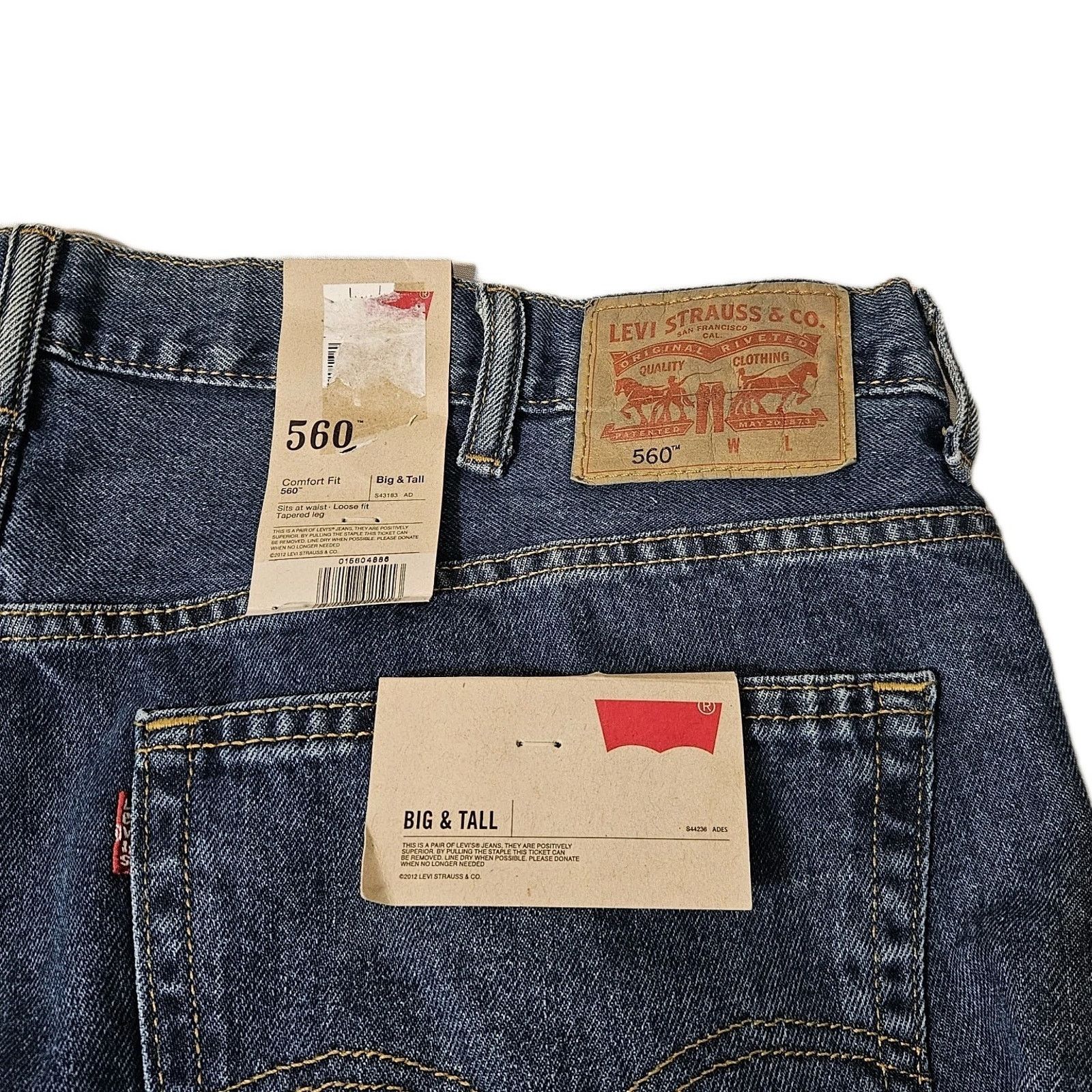 Levi's Nwt Levi’s 560 44x34 Comfort Fit Tapered Leg Jeans BIG TALL Size US 44 / EU 60 - 2 Thumbnail