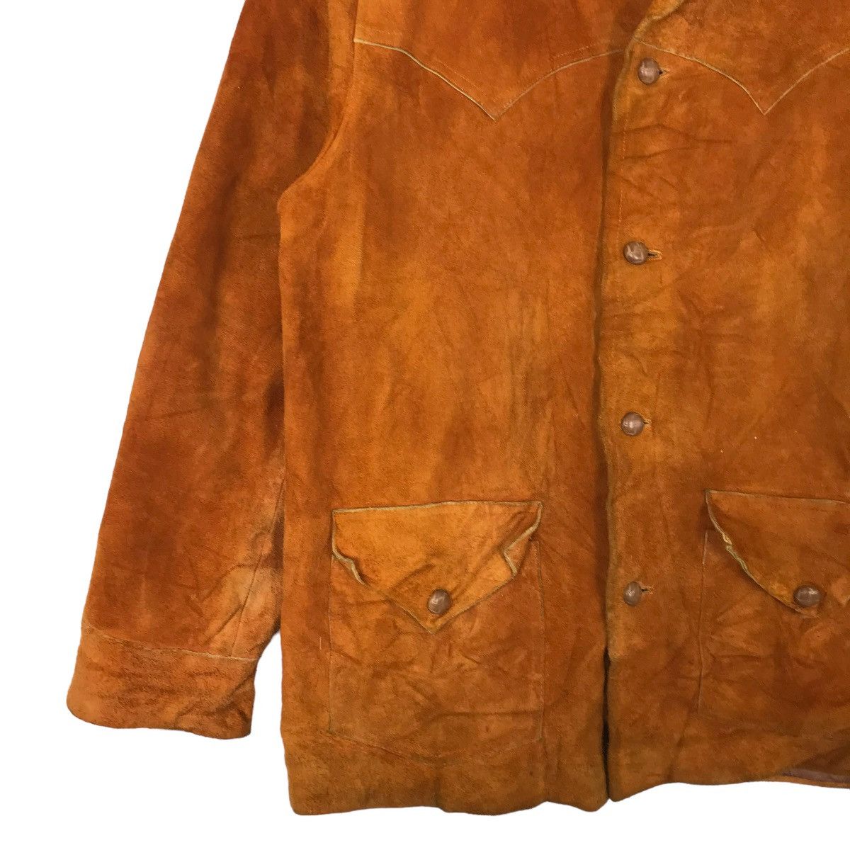 Japanese Brand 💥 1950s VINTAGE SUEDE LEATHER WESTERN JACKET Size US M / EU 48-50 / 2 - 2 Thumbnail