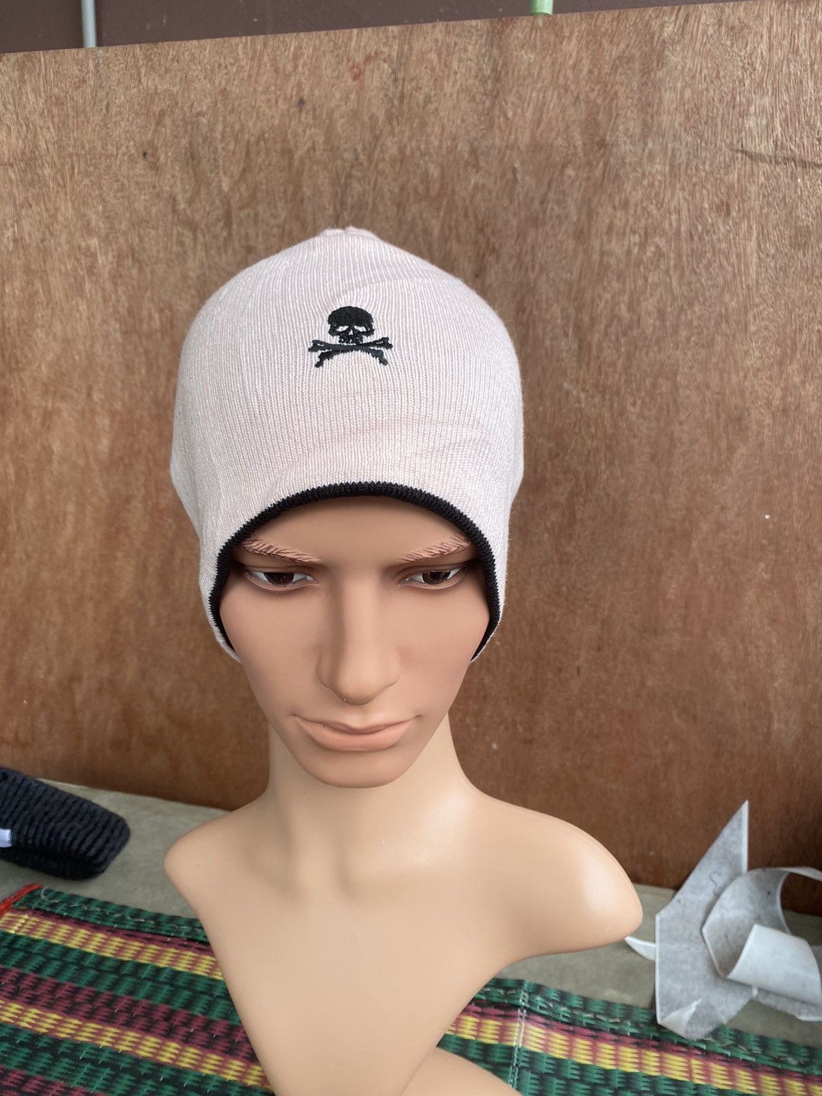 Vintage Skull Printed Reversible Beanie Hat Size ONE SIZE - 2 Thumbnail