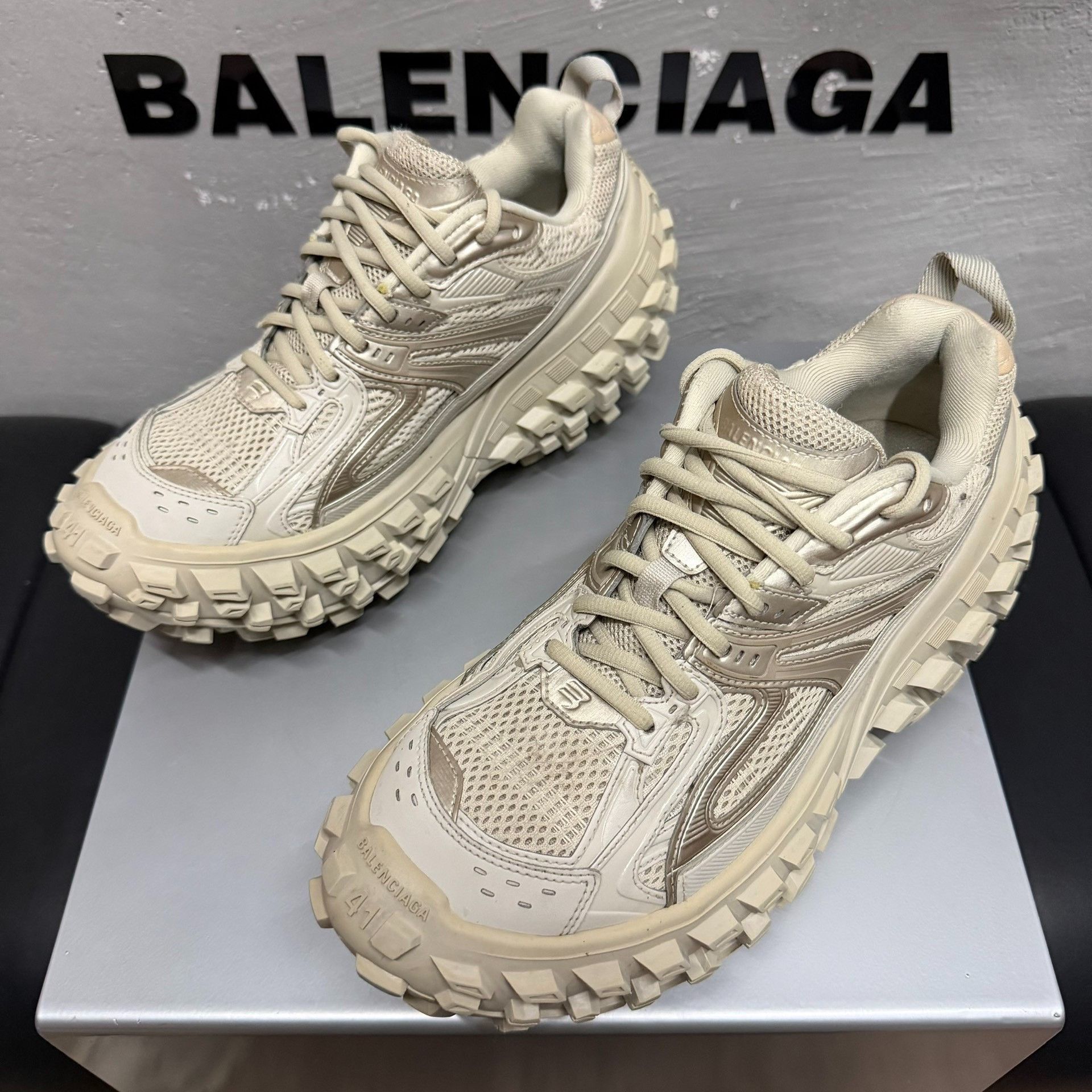 Balenciaga Balenciaga Techno Clog Size 41 Shiny Wood Print | Grailed
