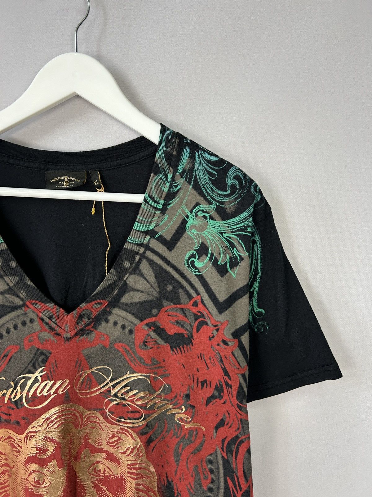 Ed Hardy Ed Hardy by Christian Audigier Lion Print T Shirt Size XL Size US XL / EU 56 / 4 - 3 Thumbnail