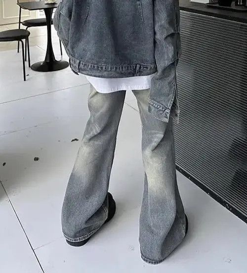 Japanese Brand × Jean Y2k 90s Flare Baggy Jeans Unisex Size US 28 / EU 44 - 4 Thumbnail