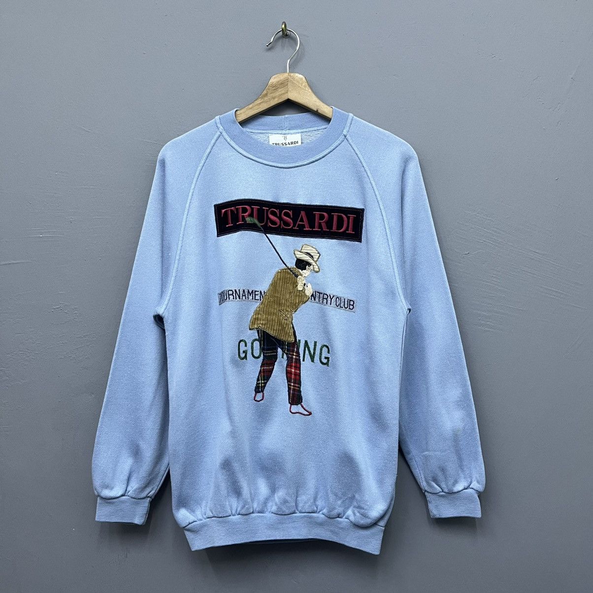 Trussardi Vintage 80s Trussardi Italy Crewneck Sweatshirt Size US S / EU 44-46 / 1 - 1 Thumbnail