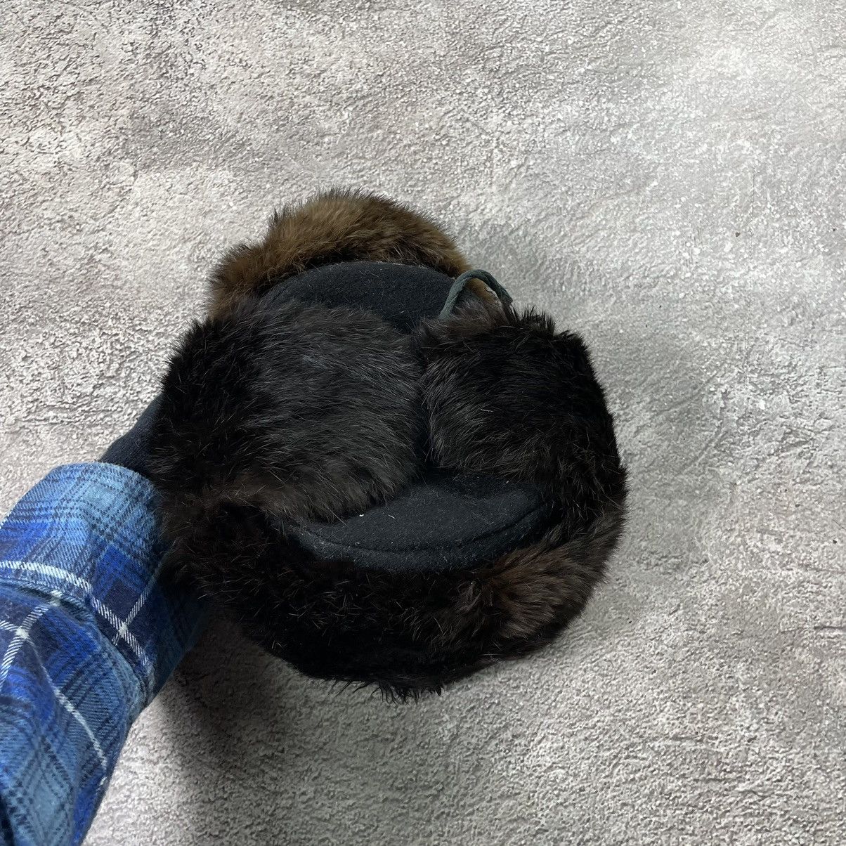 Vintage Vintage Y2K Black Furry Beanie Mohair Ushanka Grunge Boxy OS Size ONE SIZE - 5 Thumbnail