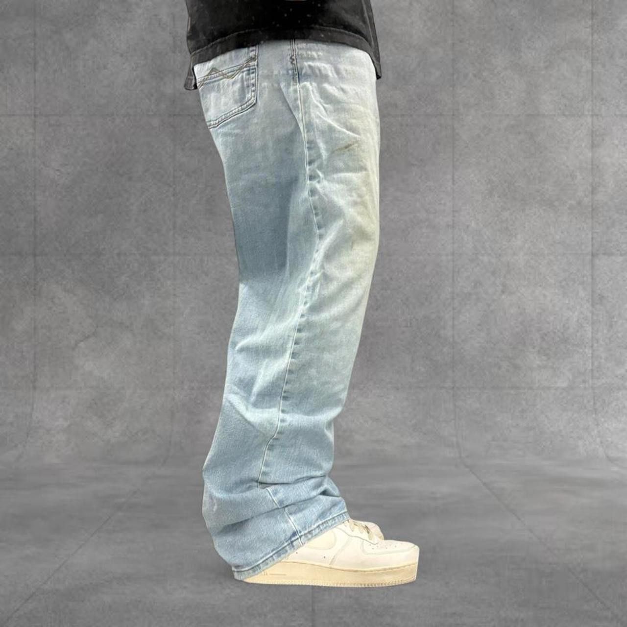 Vintage Crazy Vintage Y2K/2000s Super Baggy Skater Style Relaxed Boot Light Wash Denim Jeans! Size US 38 / EU 54 - 2 Thumbnail
