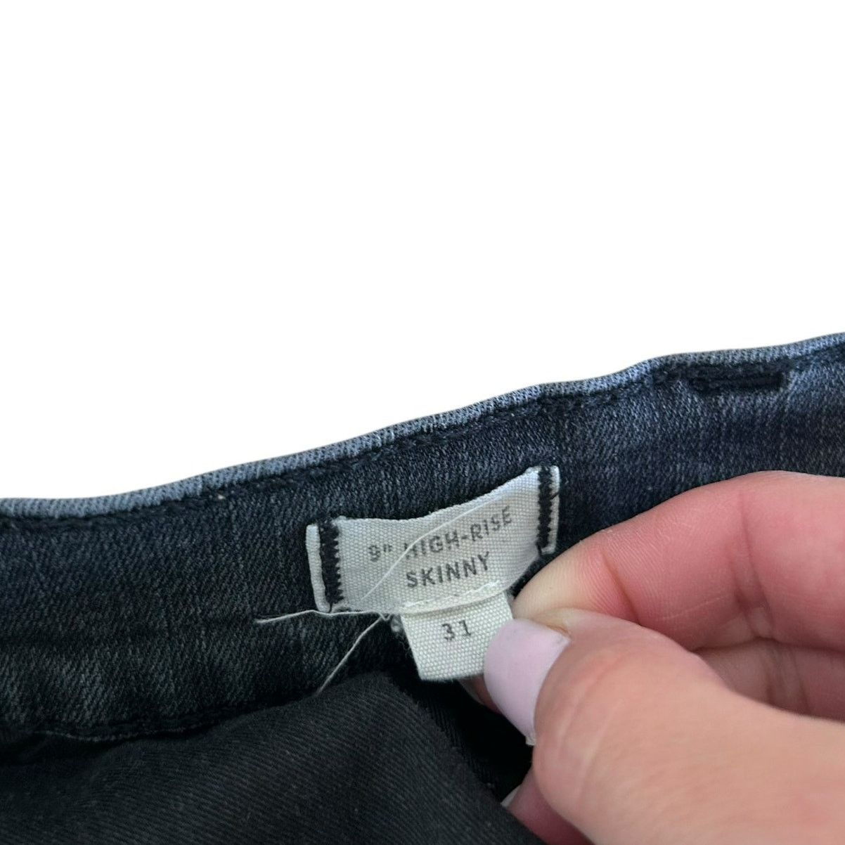 Madewell Madewell Black 9" High Rise Skinny Jeans Sz 31 Size 31" - 3 Thumbnail