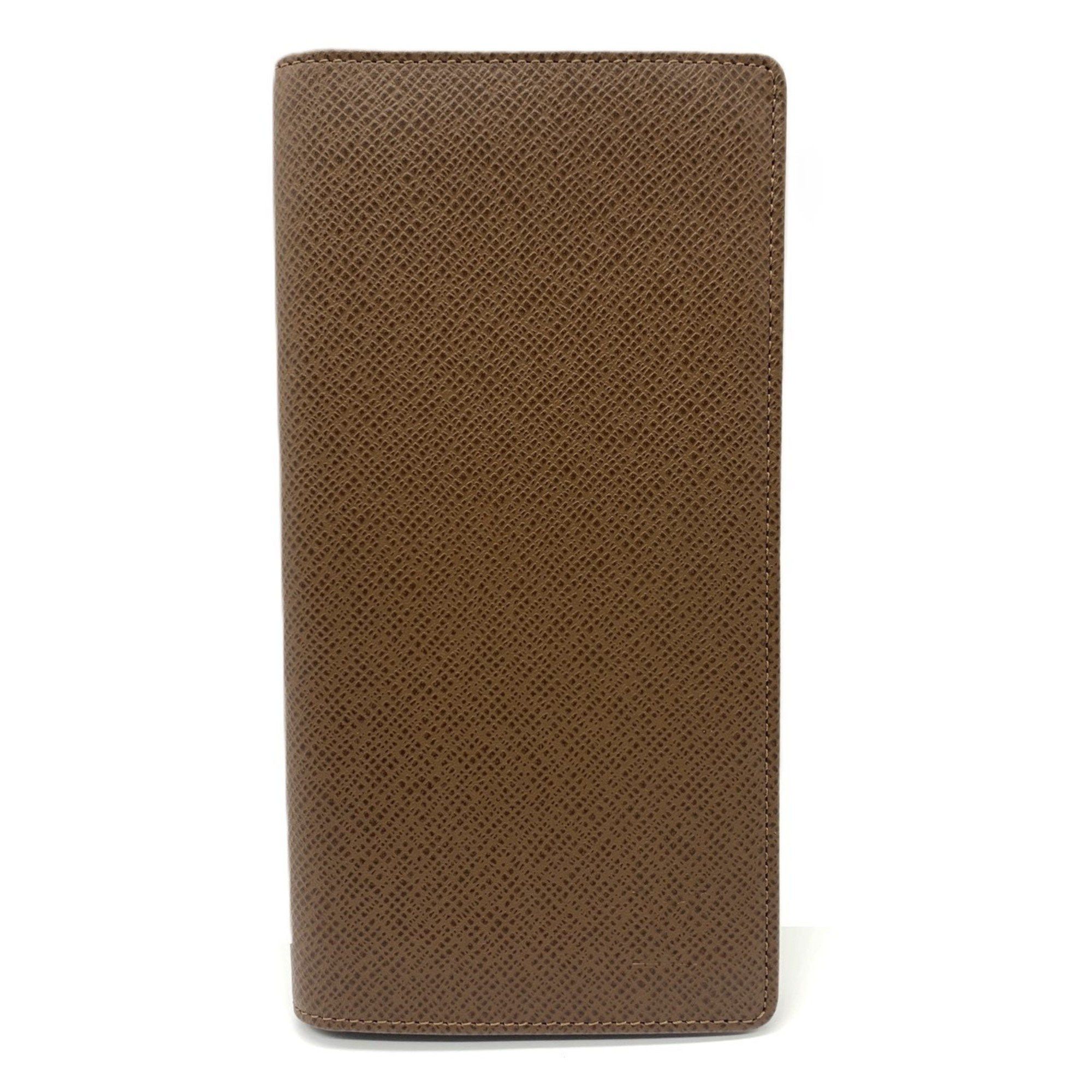 Louis Vuitton Taiga Portefeuille Brazza Brown Bifold Wallet M32578 LOUIS VUITTON