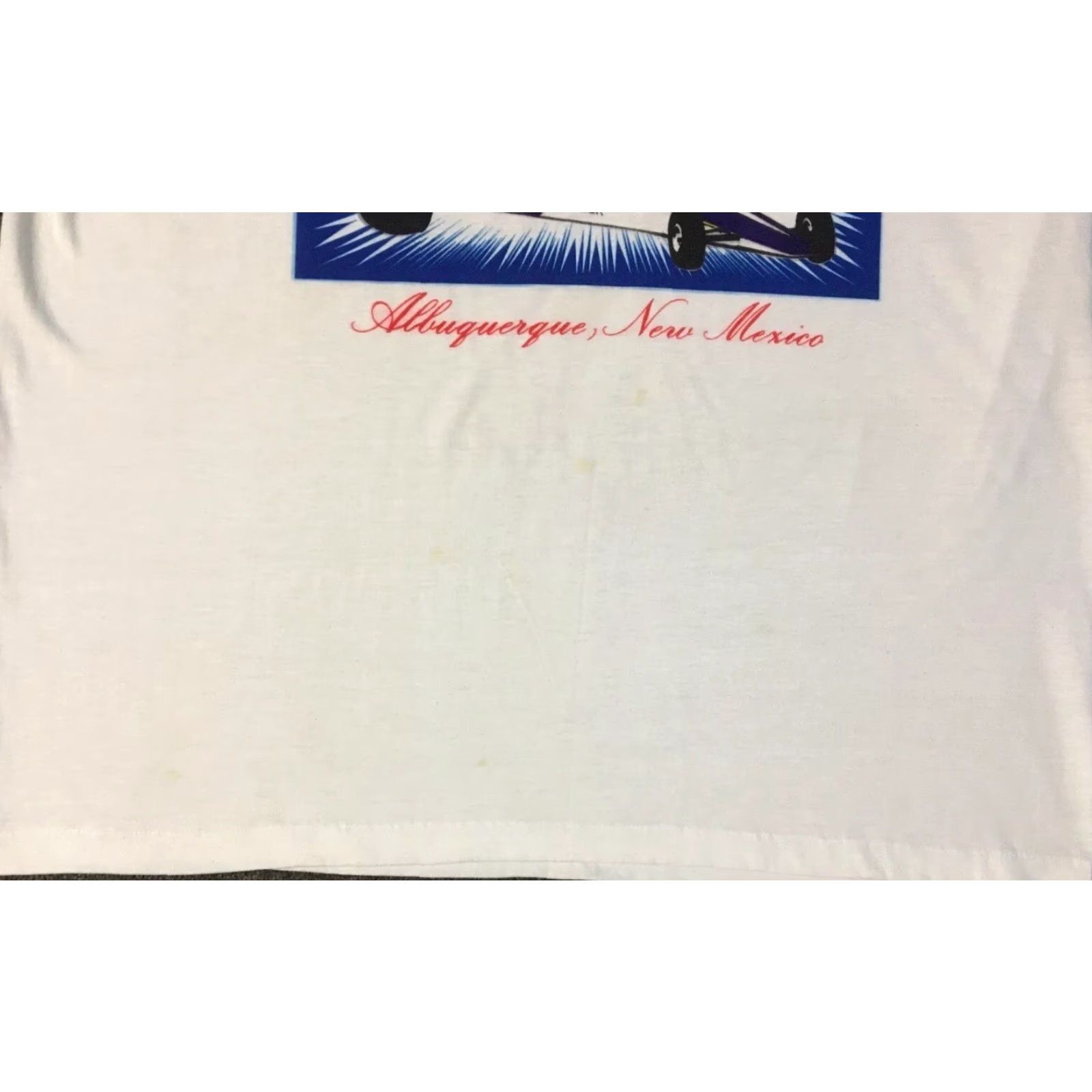 NASCAR VINTAGE Shideler Racing Shirt 2XL White 80s 90s Grunge Albuquerque NASCAR Cars Mens Size US XXL / EU 58 / 5 - 4 Thumbnail