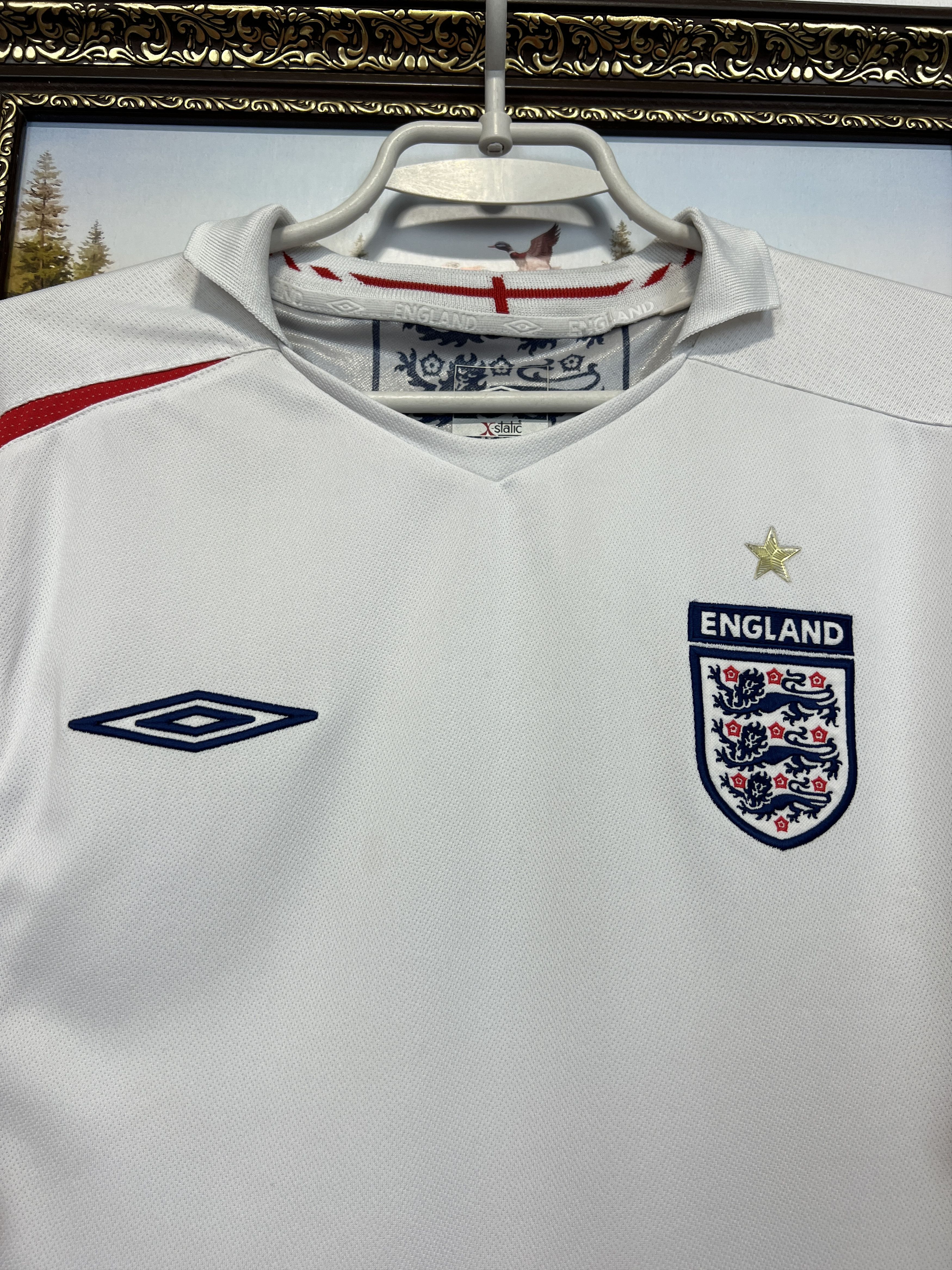 Umbro England Home football shirt Soccer Umbro Jersey Trikot Rare Size US L / EU 52-54 / 3 - 3 Thumbnail