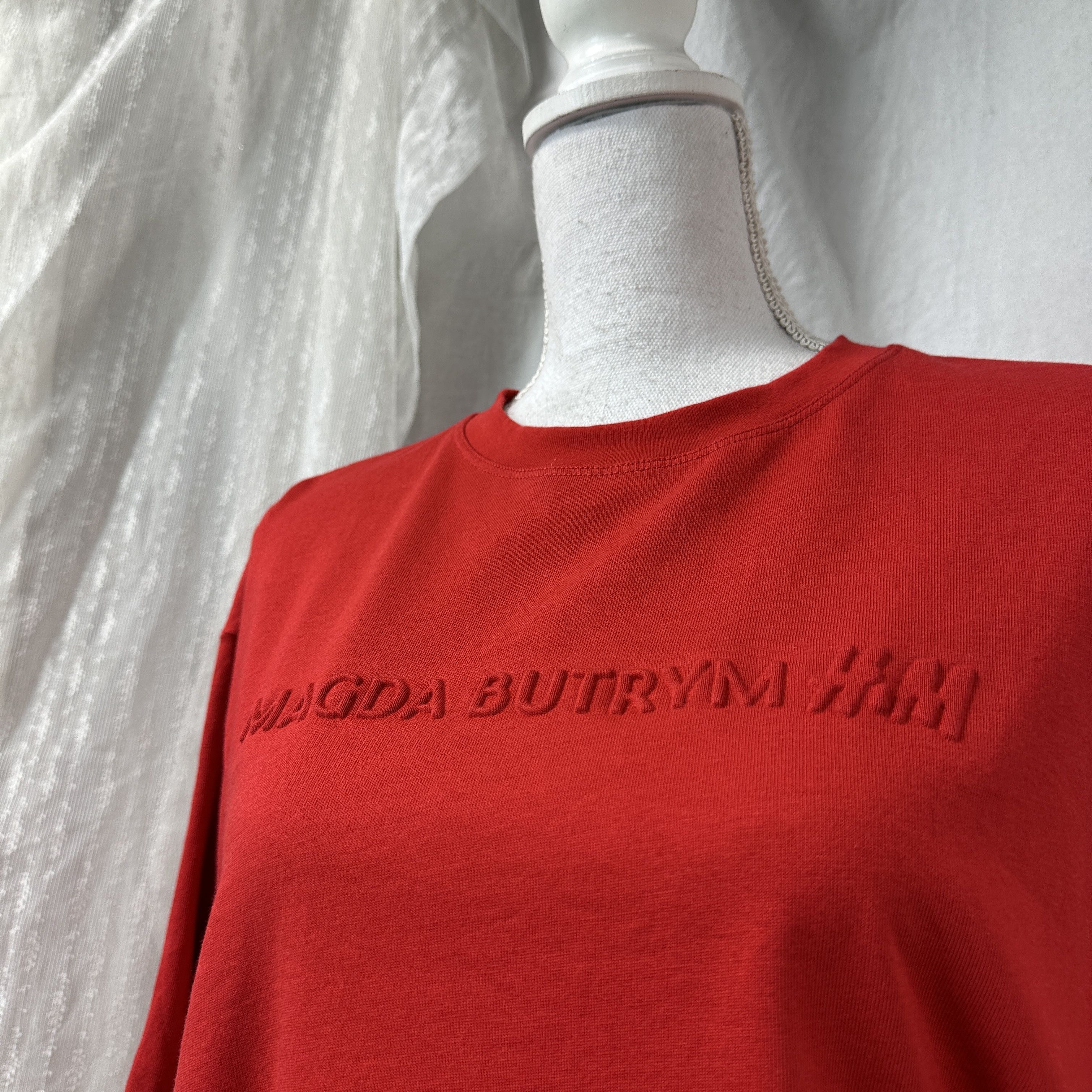 Magda Butrym Vintage Streetwear Magda Butrym Red T-shirt Y2K Size M / US 6-8 / IT 42-44 - 6 Thumbnail