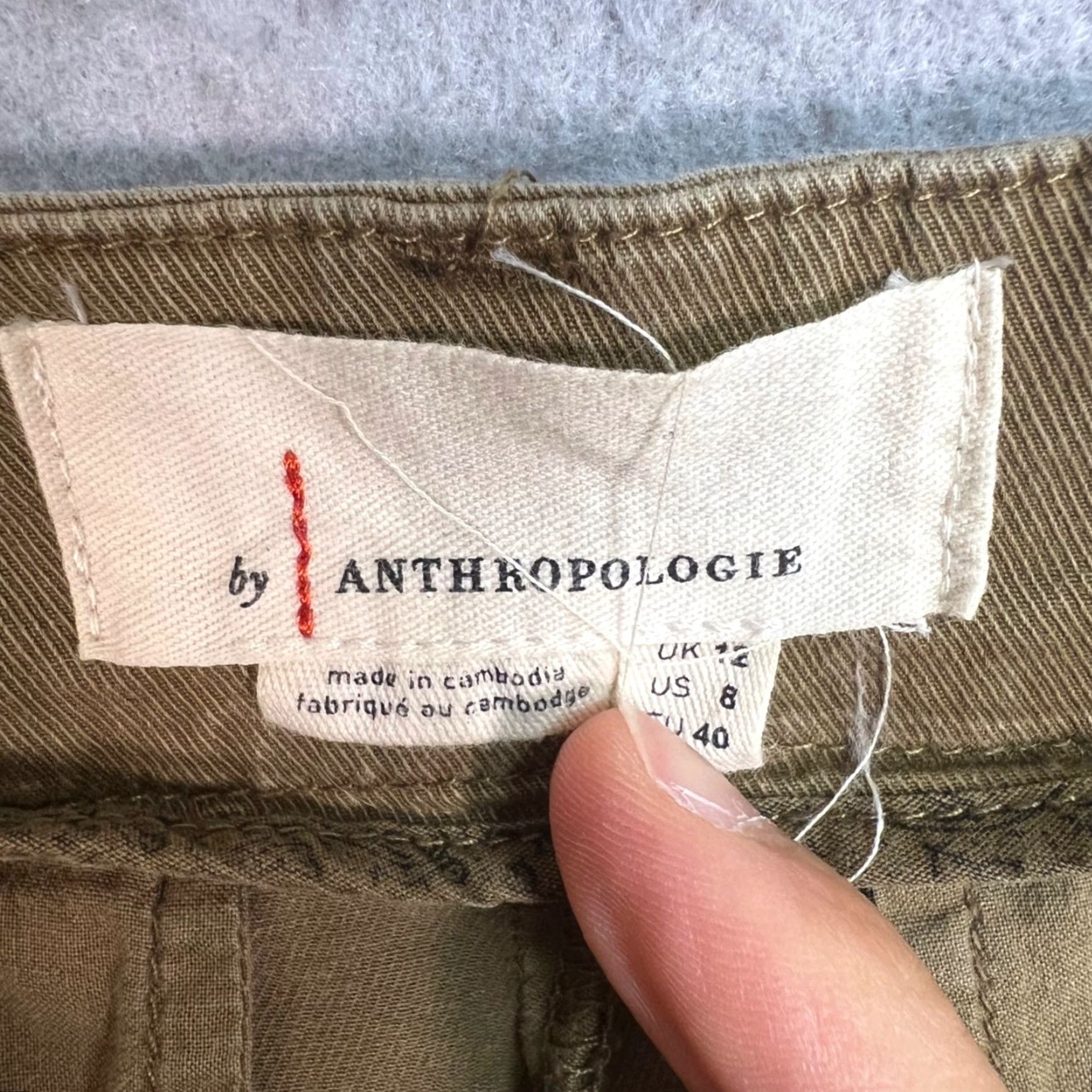 Anthropologie Anthropologie Womens Size 8 Olive High-Waisted Pleated Shorts Cotton Blend Shirt Women Olive Green ? Size 30" / US 8 / IT 44 - 3 Thumbnail