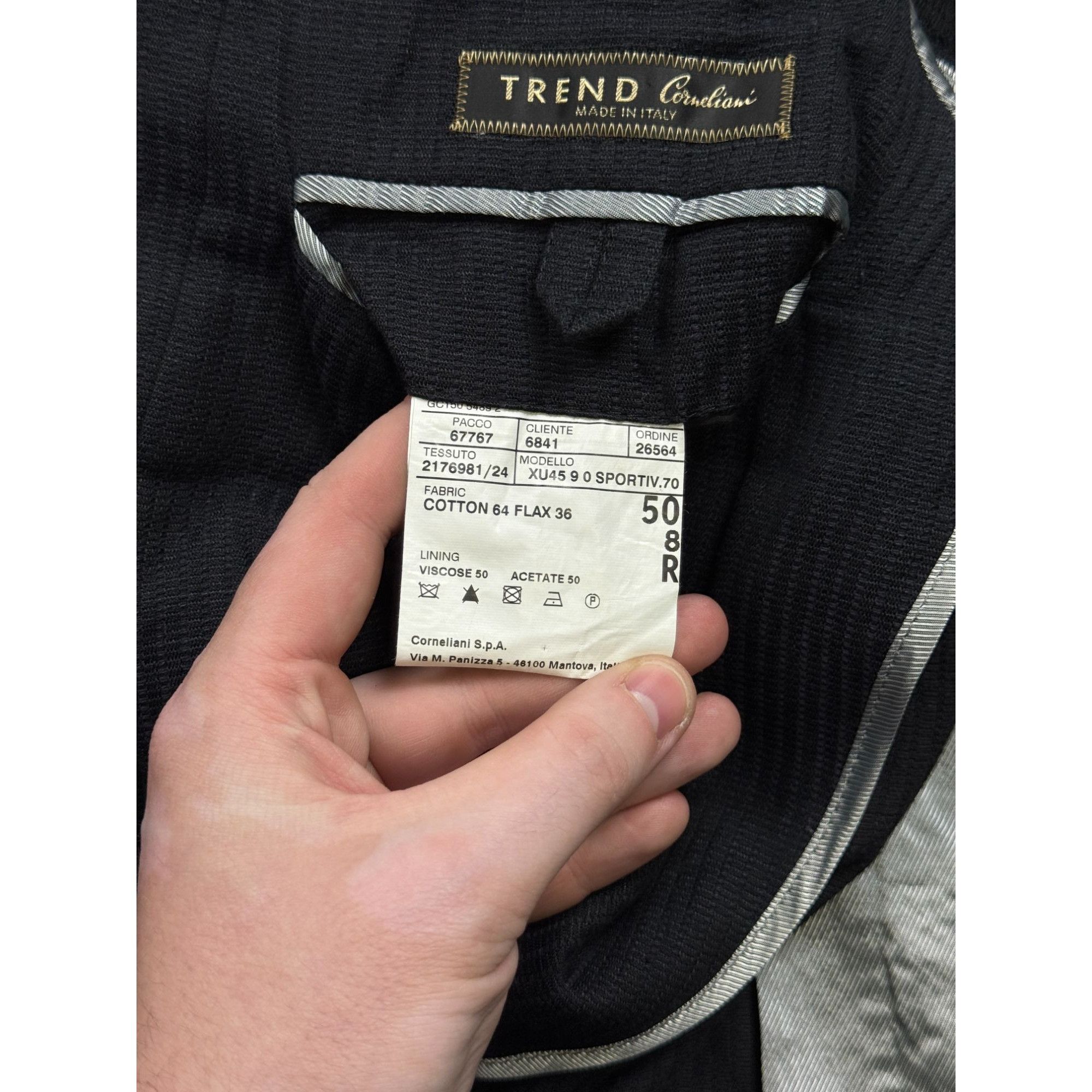 Corneliani Corneliani Trend Military Navy Style Cotton Blazer (Y1265) Size 40R - 7 Thumbnail