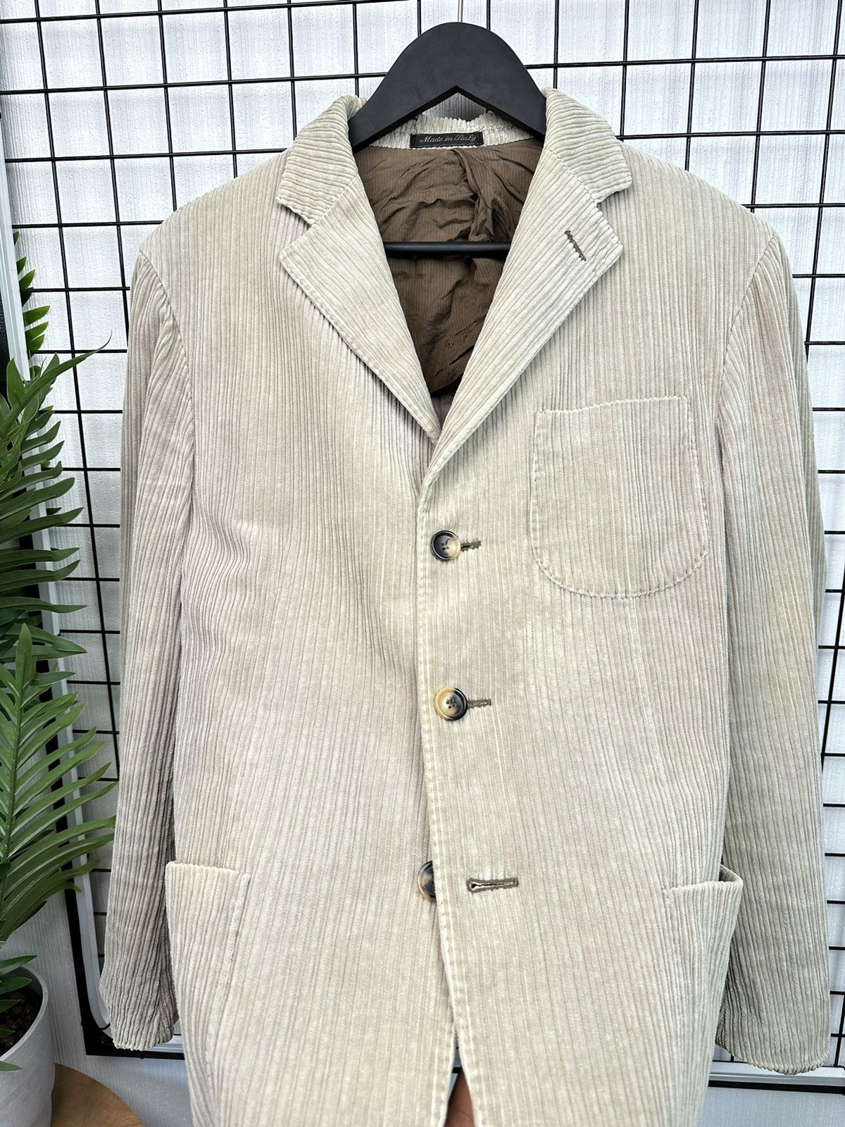 Pal Zileri Pal Zileri Men 50 Blazer Beige 100% Cotton vintage Size 50R - 11 Thumbnail
