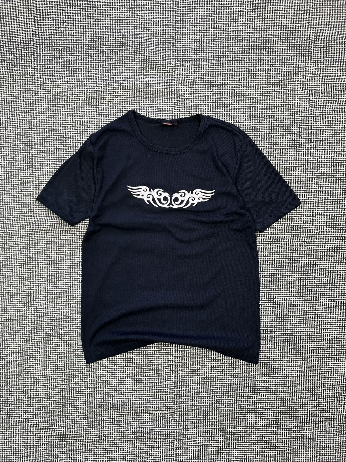 Vintage tribal jersey ribbed t-shirt y2k avant garde style Size US M / EU 48-50 / 2 - 1 Thumbnail