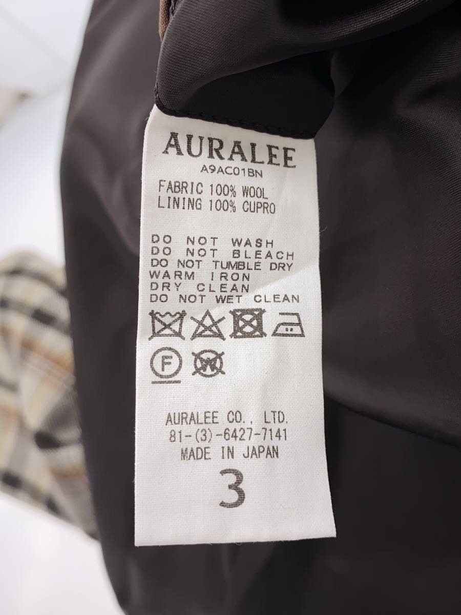 Auralee Gray Wool Double Face Check Soutien Collar Co Size US L / EU 52-54 / 3 - 5 Thumbnail