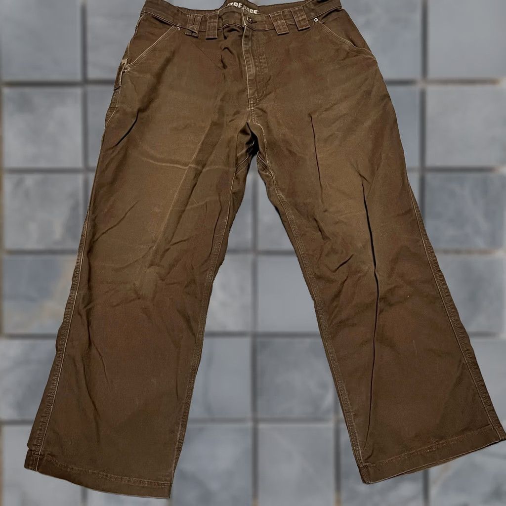 Duluth Trading Company Duluth Trading Pants Mens 36 Chino Relaxed Canvas Carpenter Fire Hose Inseam 26 Brown Mens Size US 36 / EU 52 - 1 Thumbnail