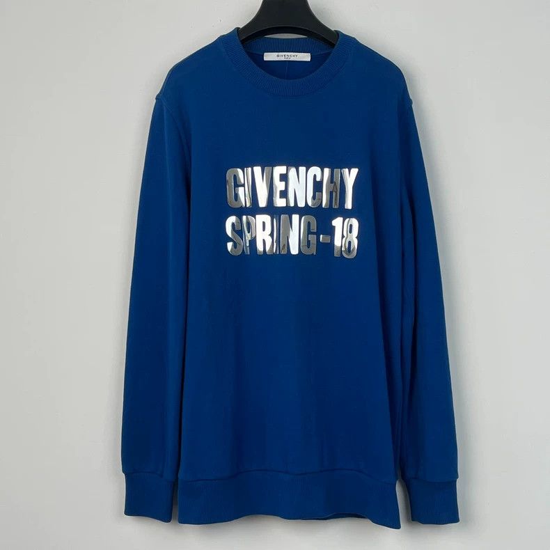 Givenchy Givenchy Blue Glitter Logo Hoodie, Size XS Size US XS / EU 42 / 0 - 1 Thumbnail