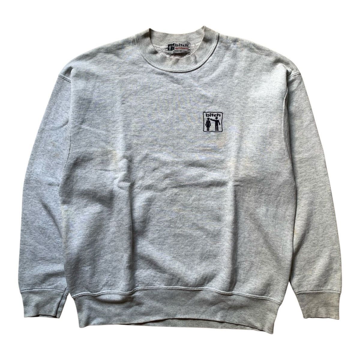Vintage Vtg 90s Bitch Skateboard Sweetshirt Embroidery Logo Size US L / EU 52-54 / 3 - 1 Thumbnail