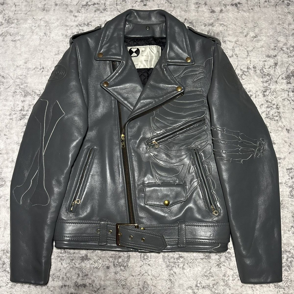 Final Home x Vanson Leathers Skeleton Double Rider Jacket