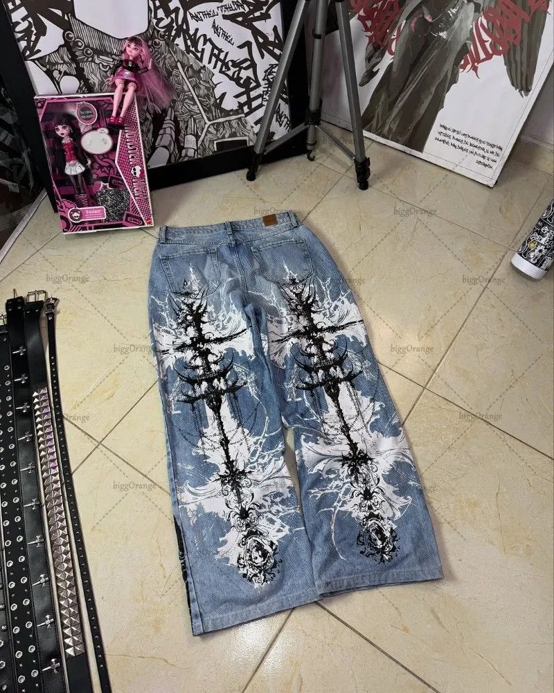 Japanese Brand Y2K Streetwear Jeans Size 32" / US 10 / IT 46 - 2 Thumbnail