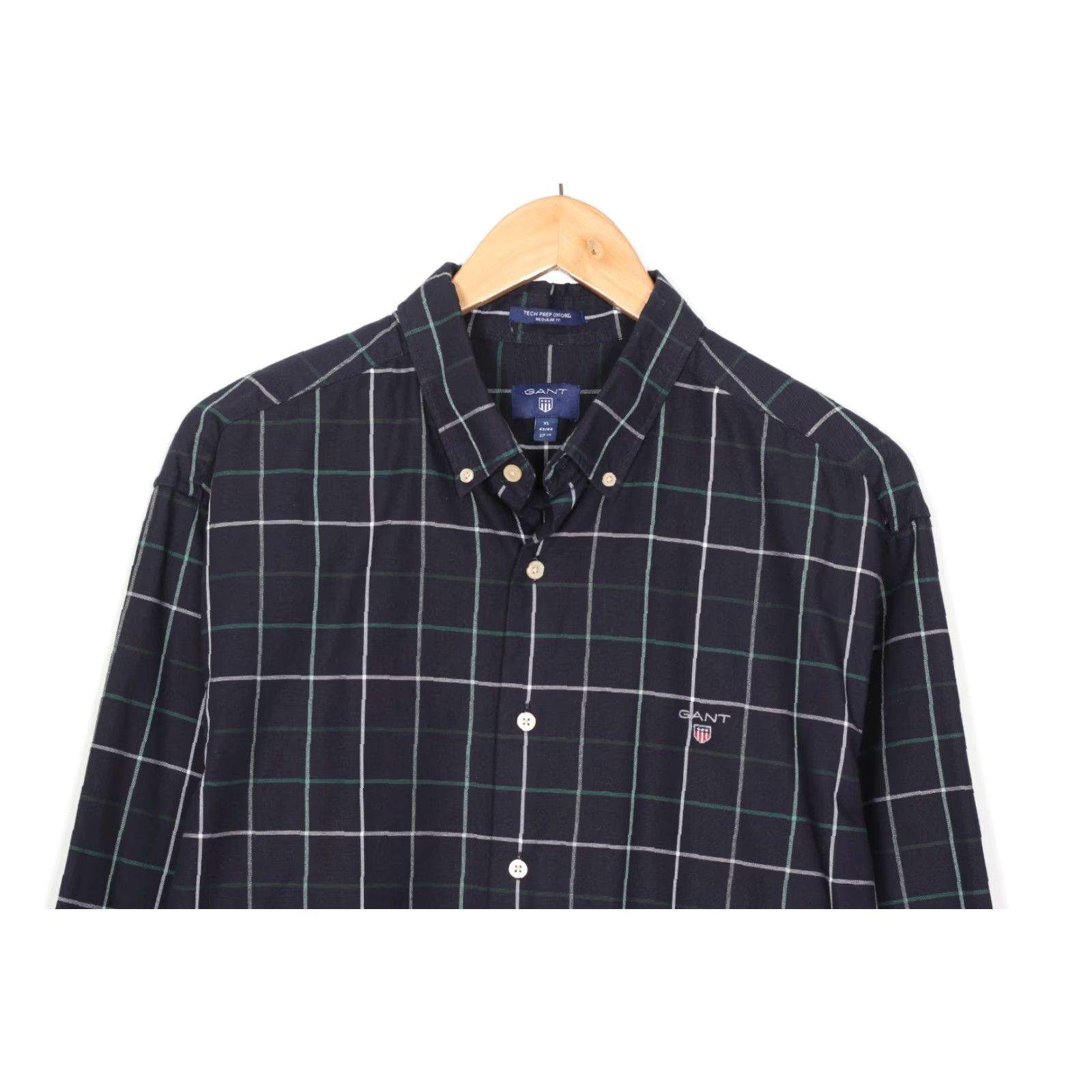 Gant GANT TECH PREP OXFORD Shirt Men XL 43/44 17 ½ Regular Fit Long Sleeve Blue Check Button-Up Sized XL Mens Shirt Size US XL / EU 56 / 4 - 3 Thumbnail