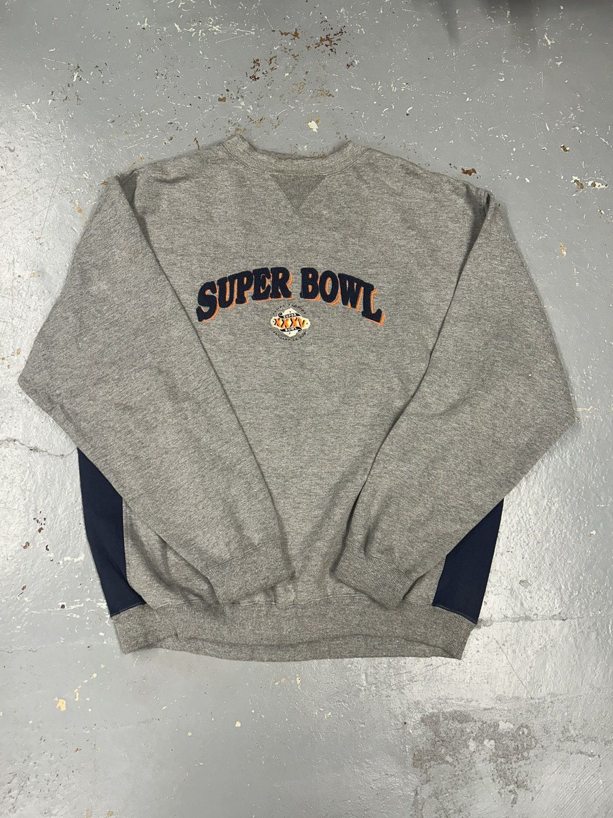 NFL × Vintage Crazy Vintage Y2K Grey NFL Superbowl Pullover Baggy Crewneck Size US XXL / EU 58 / 5 - 1 Thumbnail