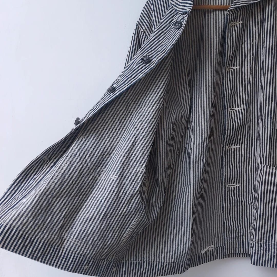 Buzz Rickson's × Toyo Enterprises BUZZ RICKSON'S US Navy Shawl Colar Hickory Work Jacket Size US L / EU 52-54 / 3 - 8 Thumbnail