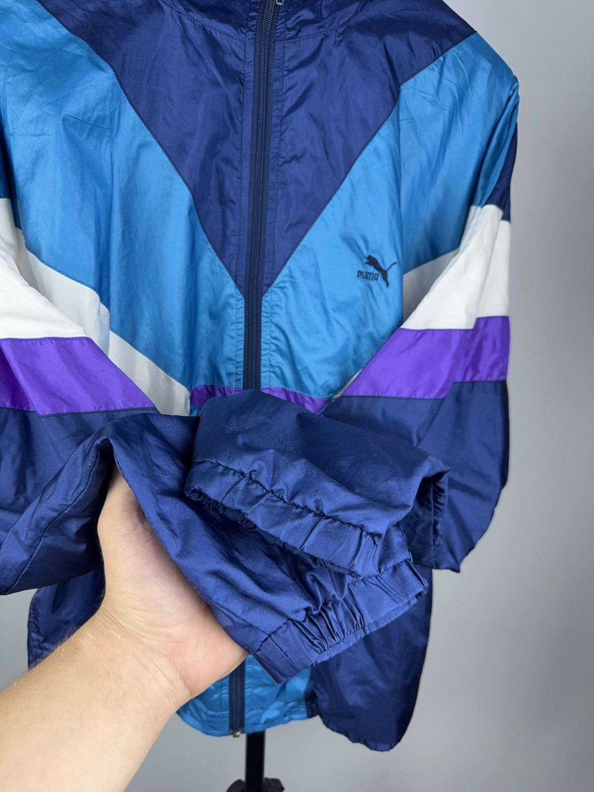 Puma Vintage 90s Puma Jacket Mens XL Full Zip Bomber Windbreaker Size US L / EU 52-54 / 3 - 8 Thumbnail