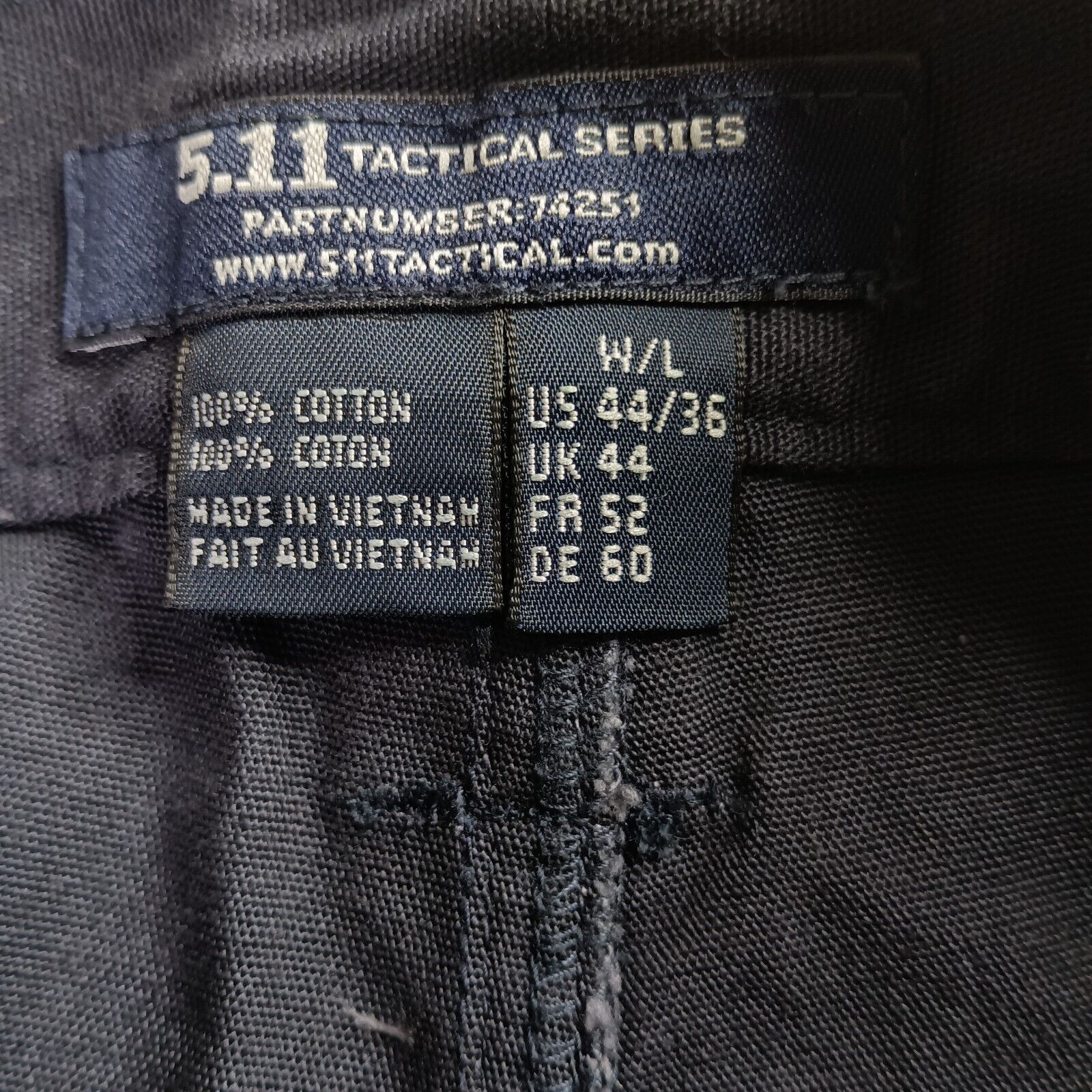 5.11 5.11 Tactical Series Pants Men's 44x36 Big Tall Black Canvas Size US 44 / EU 60 - 5 Thumbnail