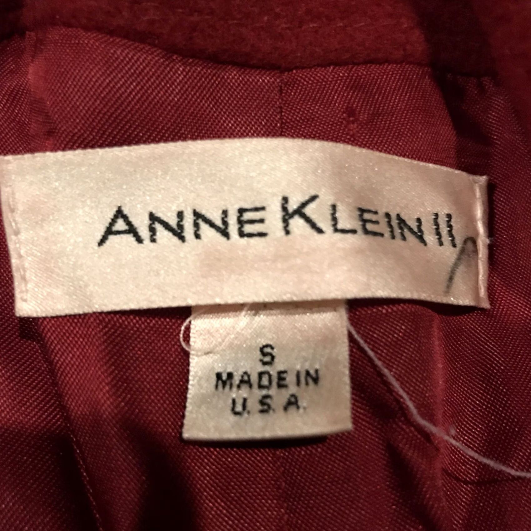 Anne Klein VINTAGE Anne Klein II Womens Red Wool Coat Size S Button Down Winter Pea Coat Lined Womens Size S / US 4 / IT 40 - 2 Thumbnail