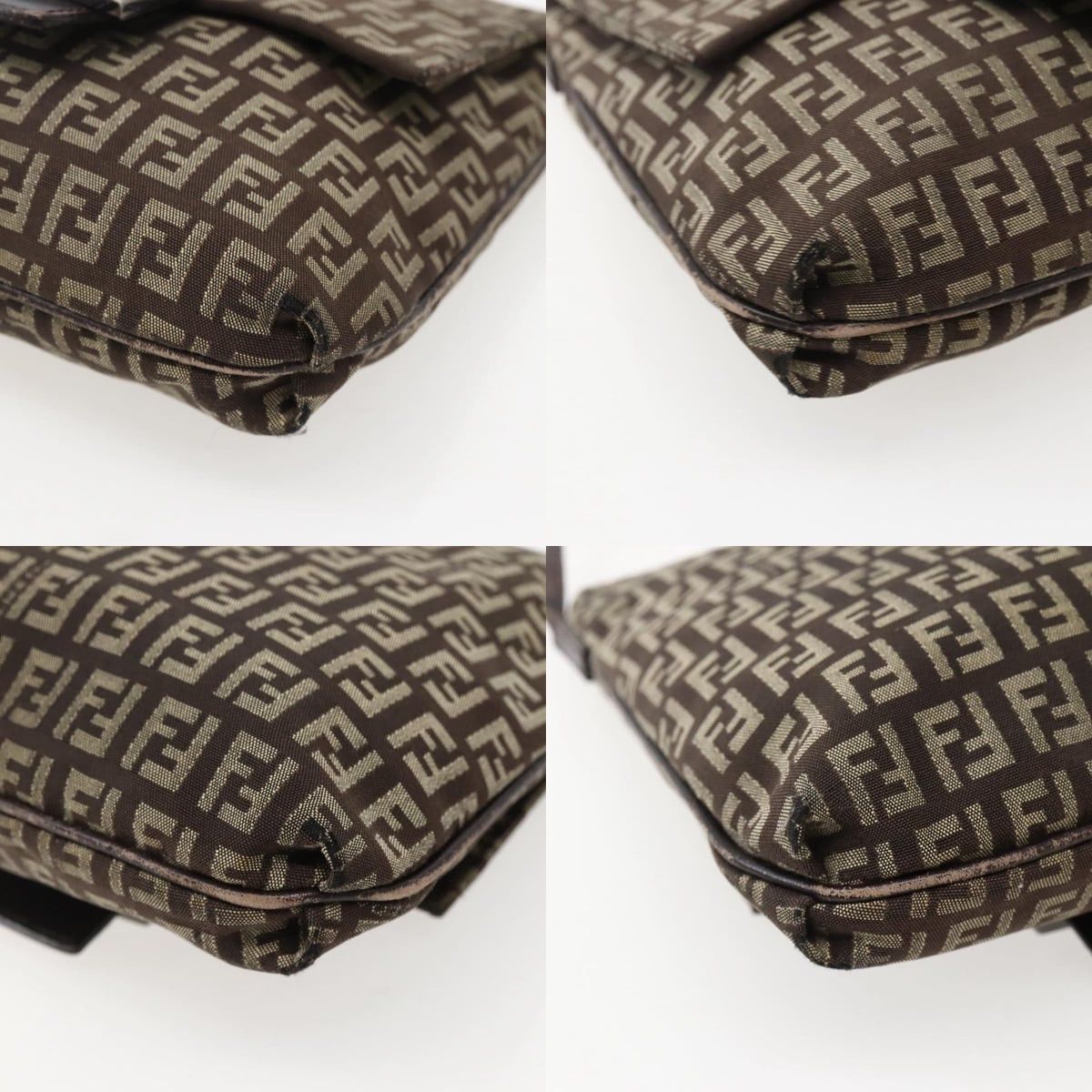 Fendi FENDI Zucchino Canvas Shoulder Bag Brown Size ONE SIZE - 10 Thumbnail