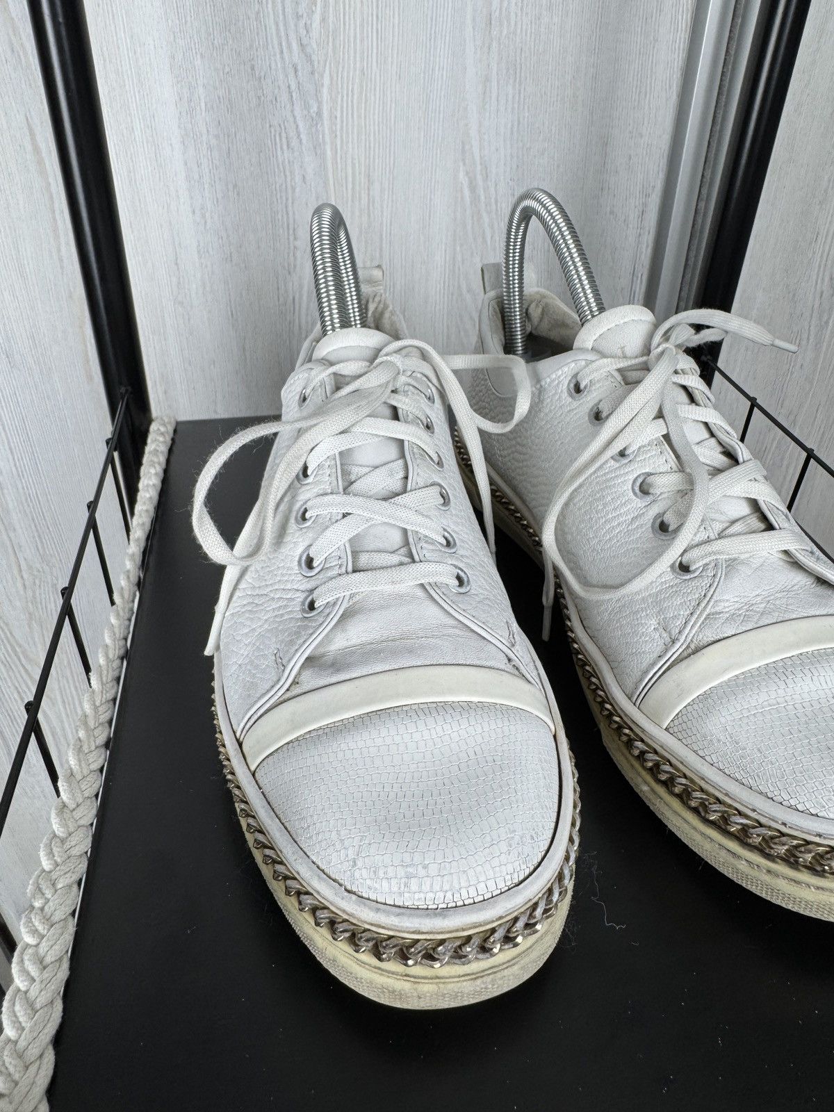 Lanvin LANVIN Whit Lace Up Leather Cap Toe Womens Sneakers Size US 9 / IT 39 - 8 Thumbnail