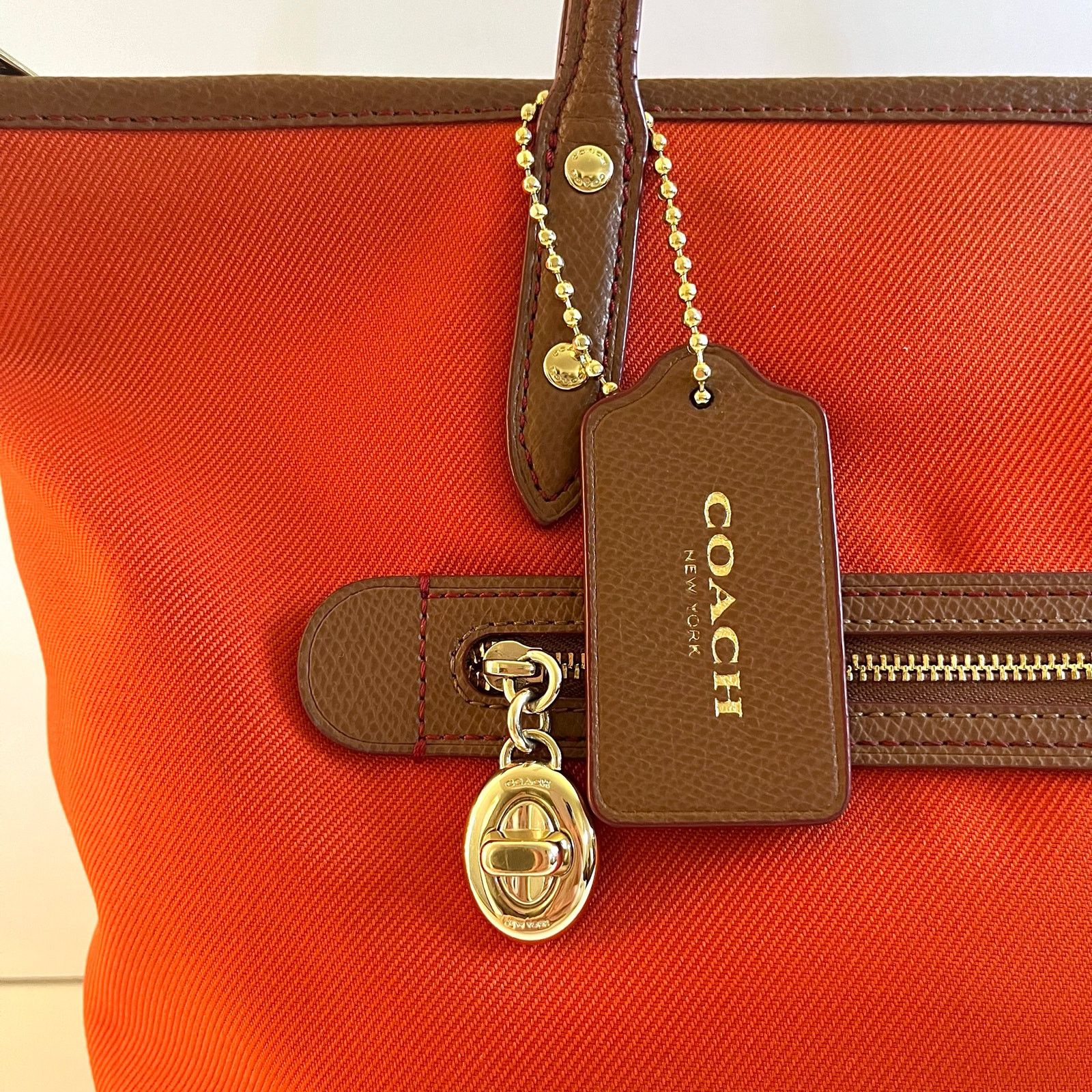 Coach COACH Sawyer Tote Bag, Orange, Fall Shoulder Bag Size ONE SIZE - 2 Thumbnail