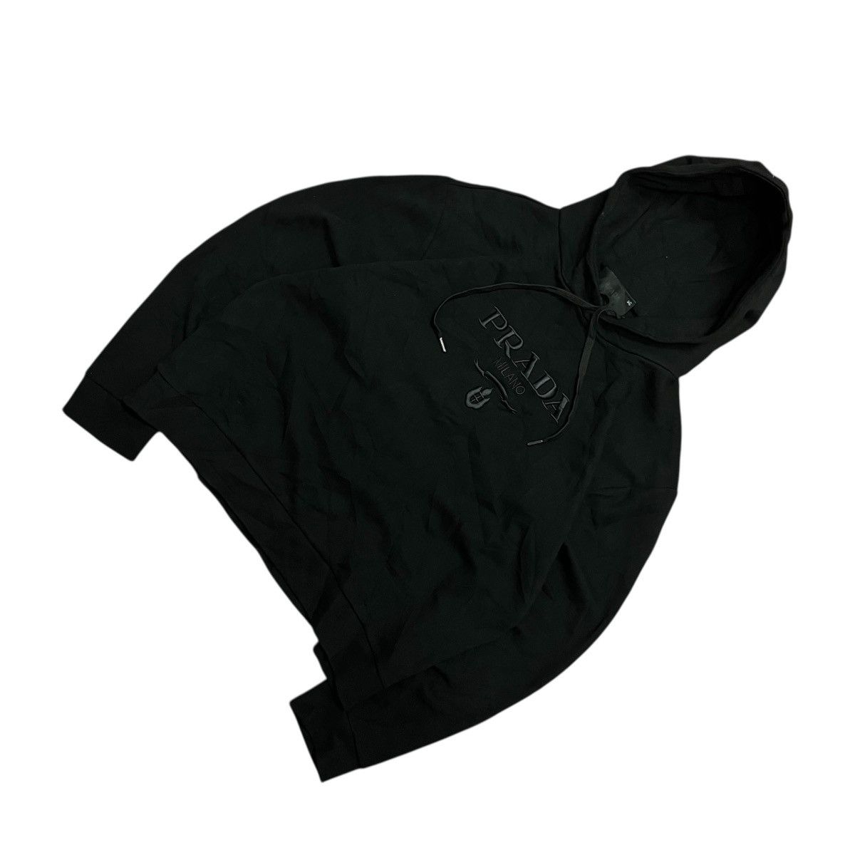 Prada BLACK PRADA EMBOSSED LOGO HODDIE Size M / US 6-8 / IT 42-44 - 1 Thumbnail