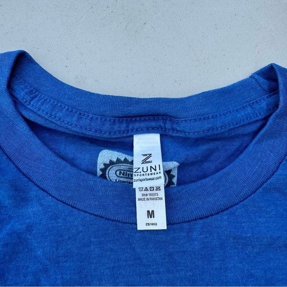 Nintendo NEW SUPER MARIO BROS NINTENDO MUSHROOMS BLUE T-SHIRT SZ MEDI Size US M / EU 48-50 / 2 - 4 Thumbnail