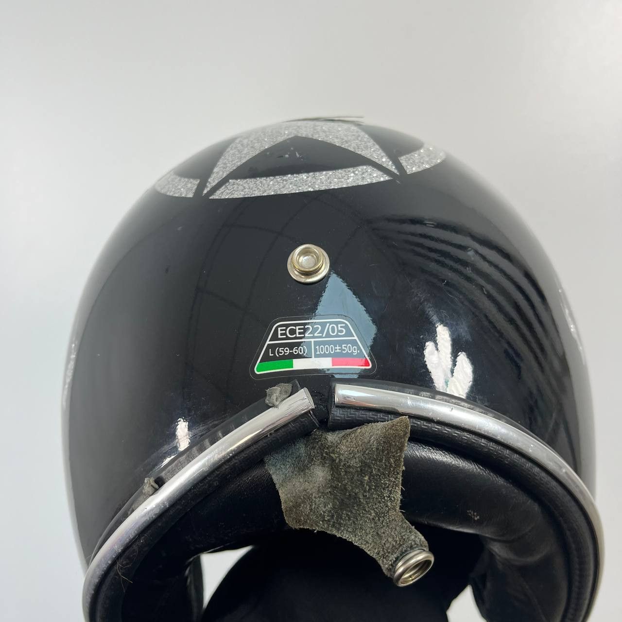 Other Superflakes Black Glitter Open Face Helmet Skull Star Size L Size ONE SIZE - 11 Thumbnail